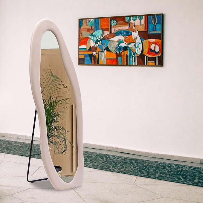 Luxury Abstract Shape Full Body Standing Mirror for Home & Studio – Premium Designer Floor Mirror - Image 8
