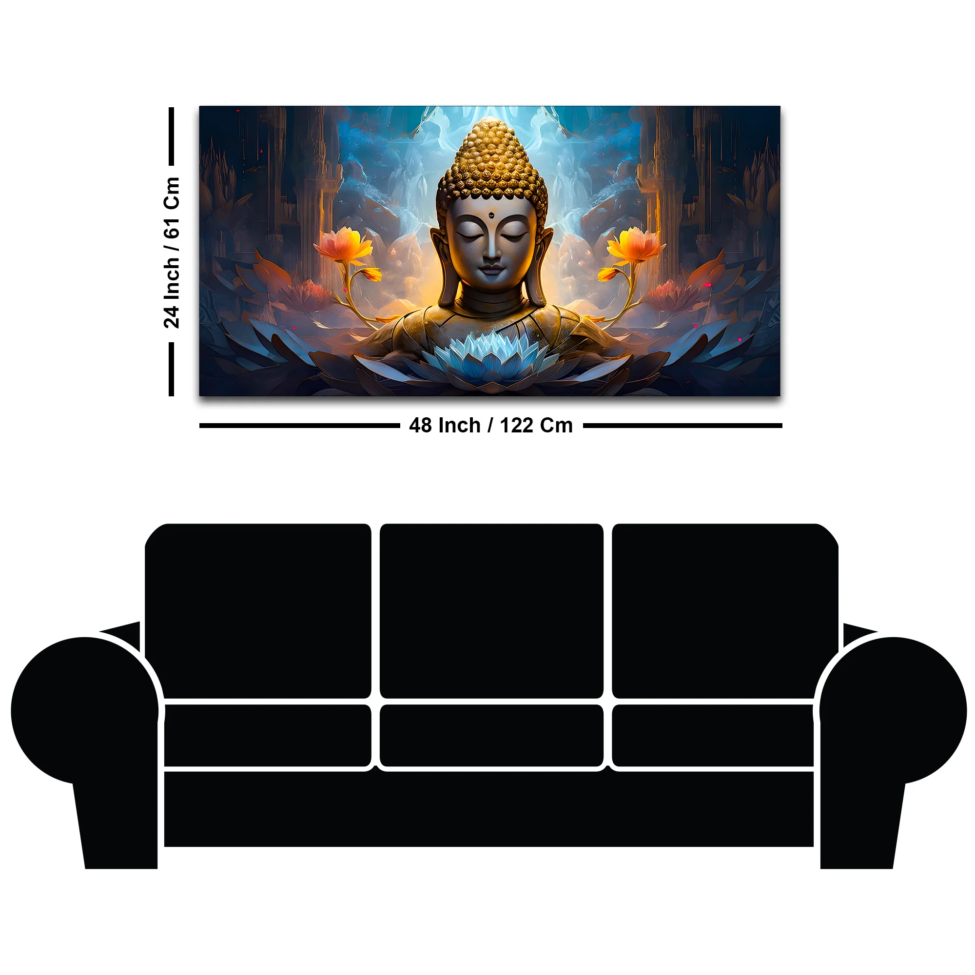 Luxury Buddha Canvas Painting for Stylish Wall Decoration - Image 8