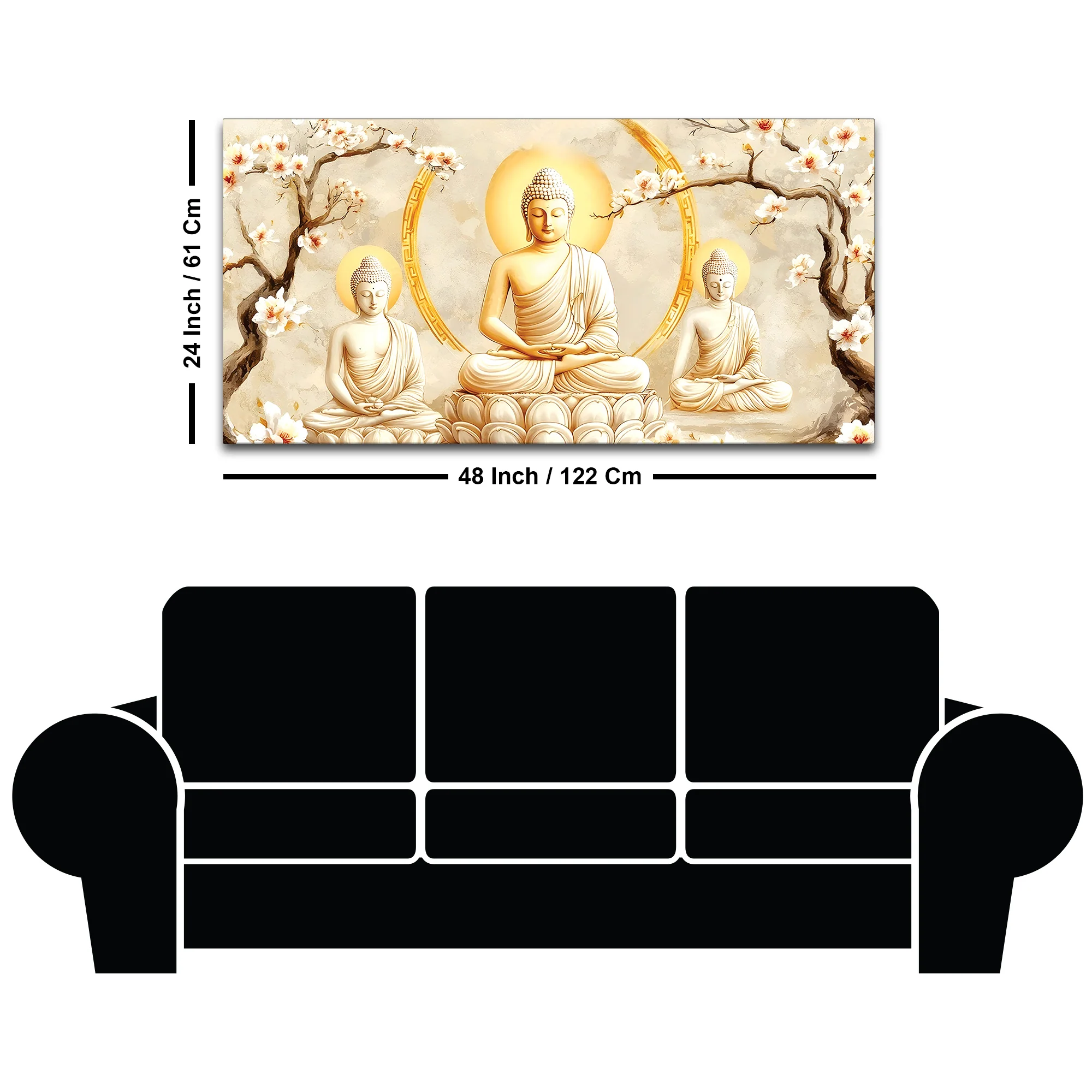 Luxury Buddha Canvas Painting – Spiritual Wall Decor - Image 8