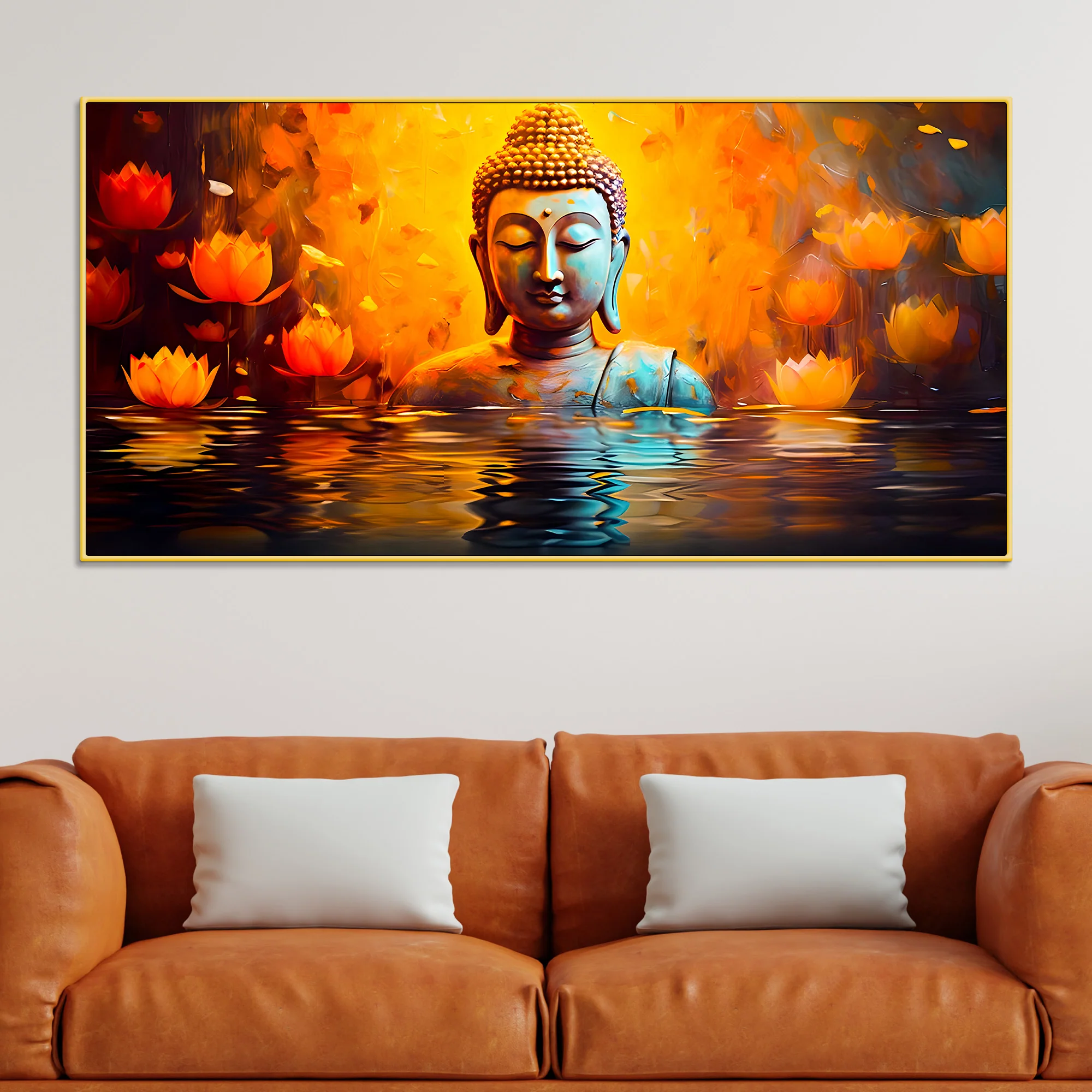 Luxury Buddha Canvas Wall Painting for Beautiful Home Décor