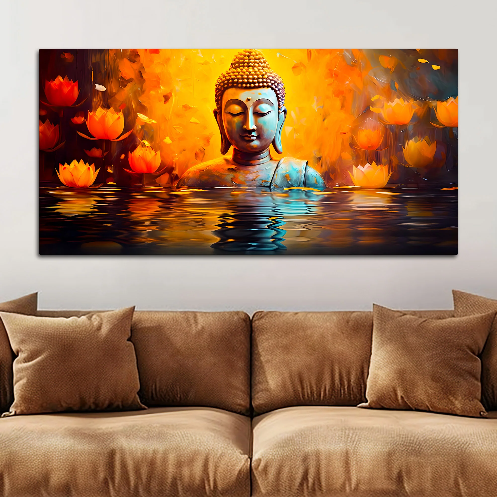 Luxury Buddha Canvas Wall Painting for Beautiful Home Décor - Image 3
