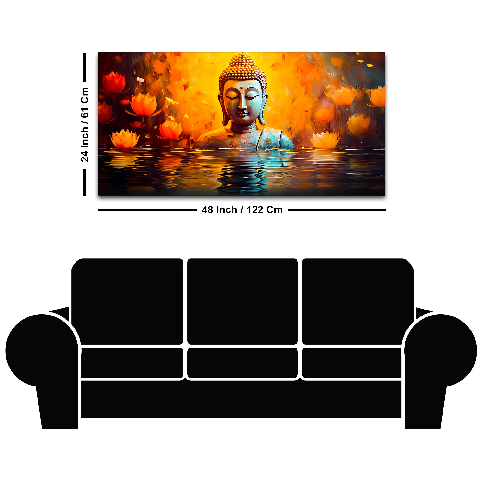 Luxury Buddha Canvas Wall Painting for Beautiful Home Décor - Image 8