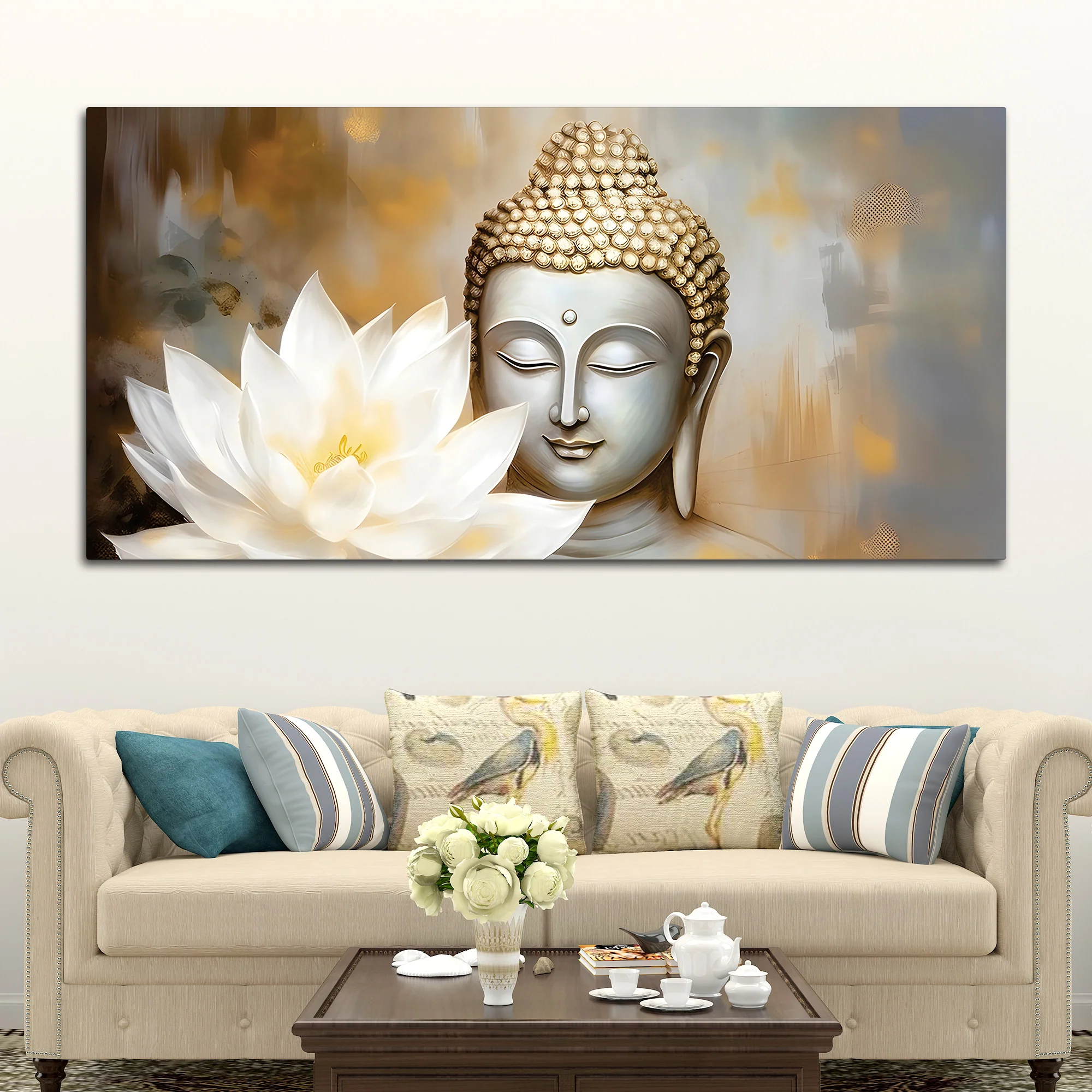 Luxury Buddha Painting for Modern Home Decor - Image 3