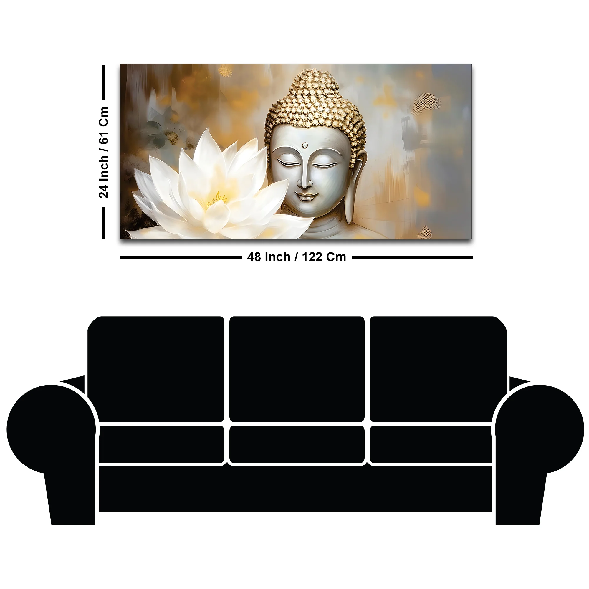 Luxury Buddha Painting for Modern Home Decor - Image 8