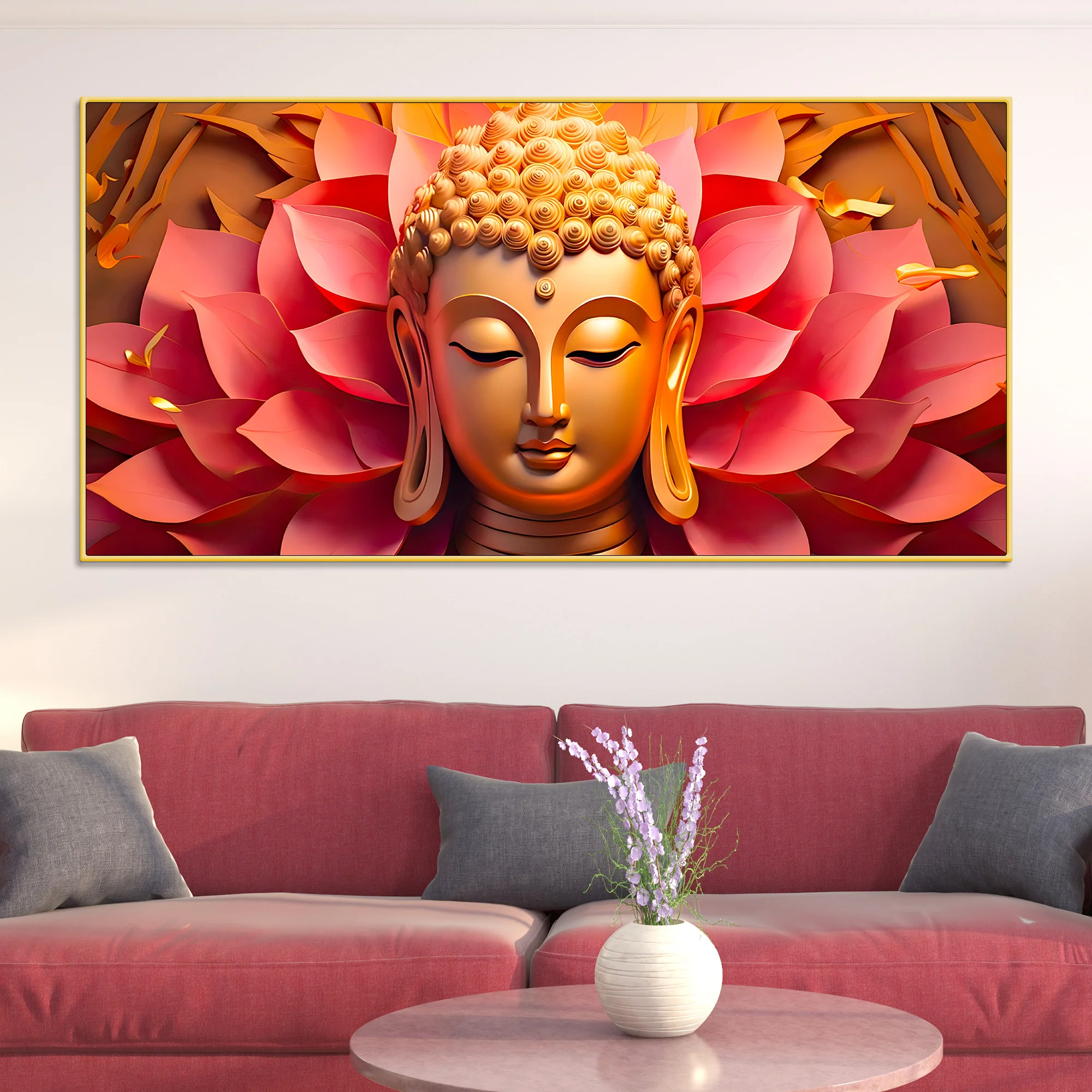 Luxury Buddha Wall Painting for Calm & Beautiful Living Spaces