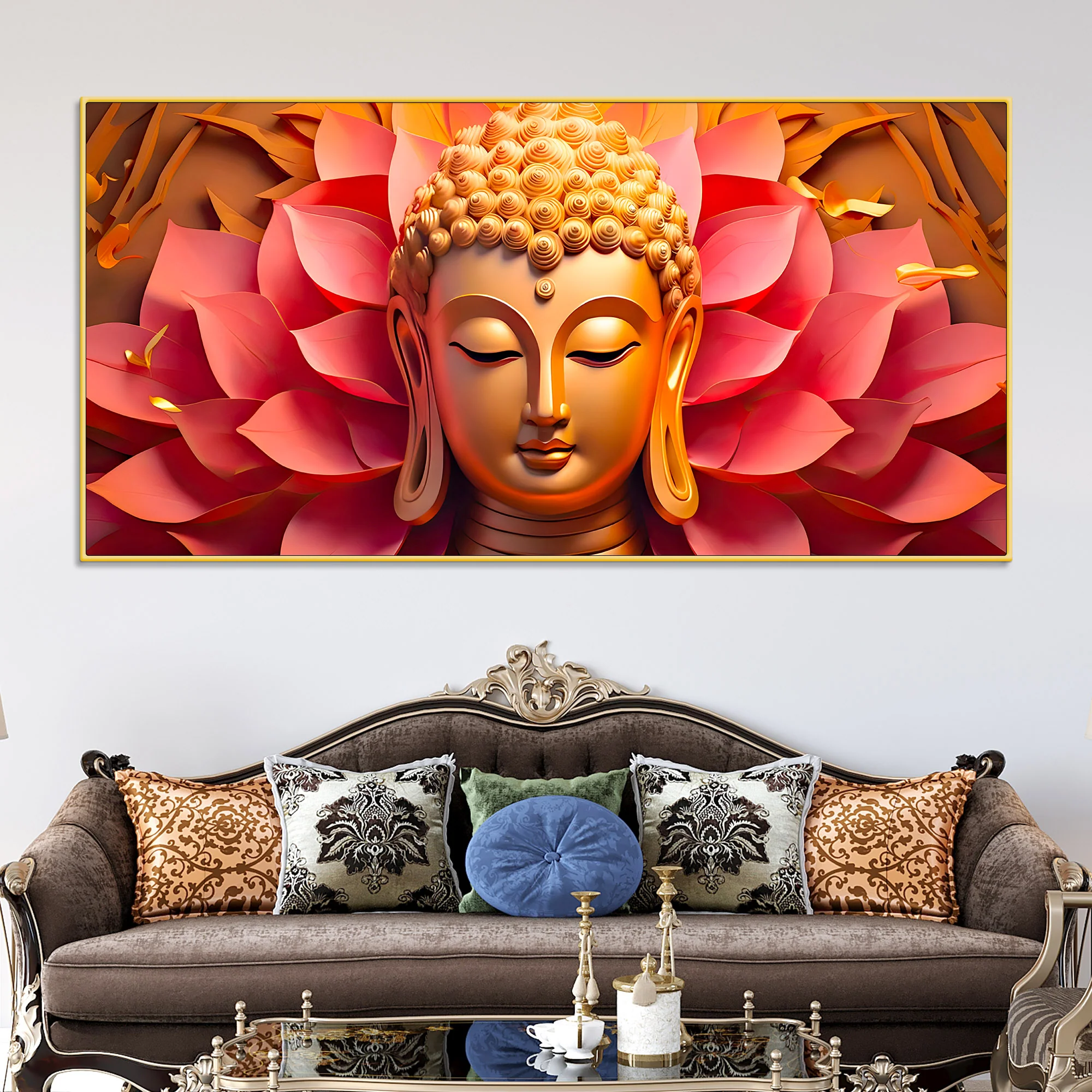 Luxury Buddha Wall Painting for Calm & Beautiful Living Spaces - Image 2