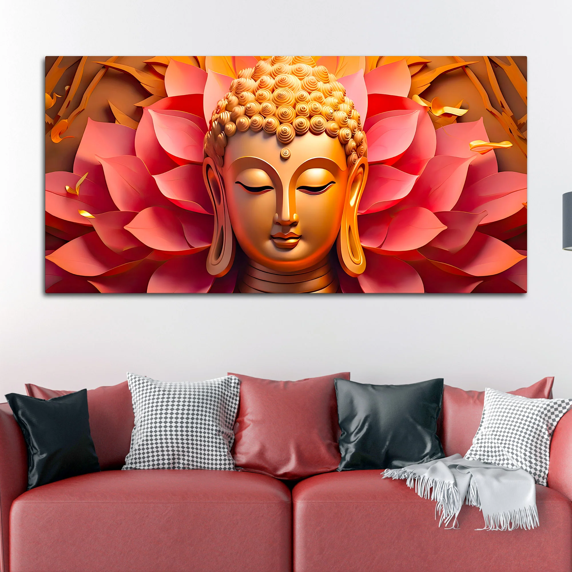 Luxury Buddha Wall Painting for Calm & Beautiful Living Spaces - Image 3