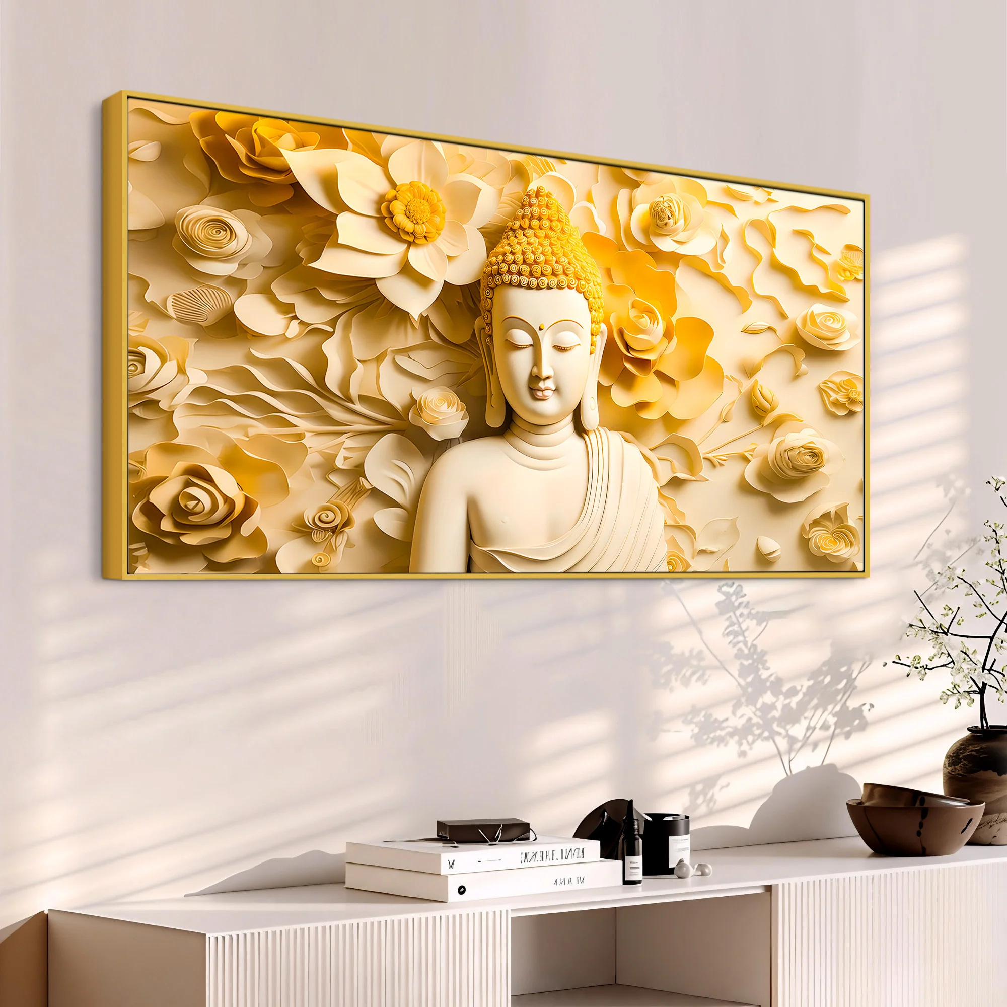 Luxury Buddha Wall Painting for Modern Living Room Decor - Image 5