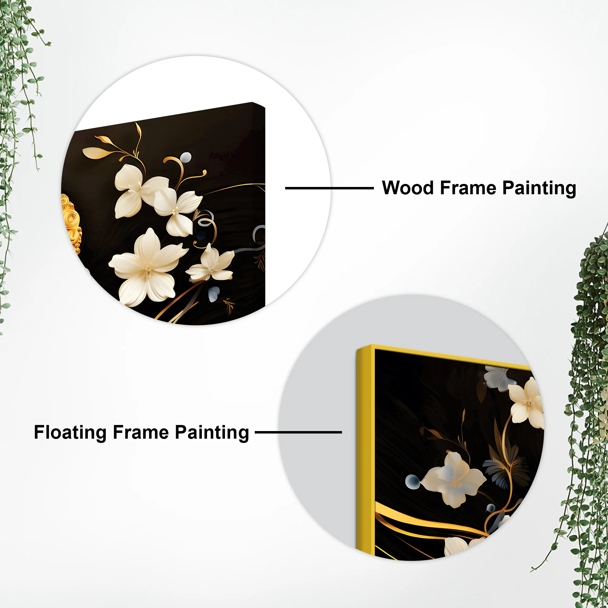 Luxury Buddha Wall Painting with Blooming Floral Background - Image 7