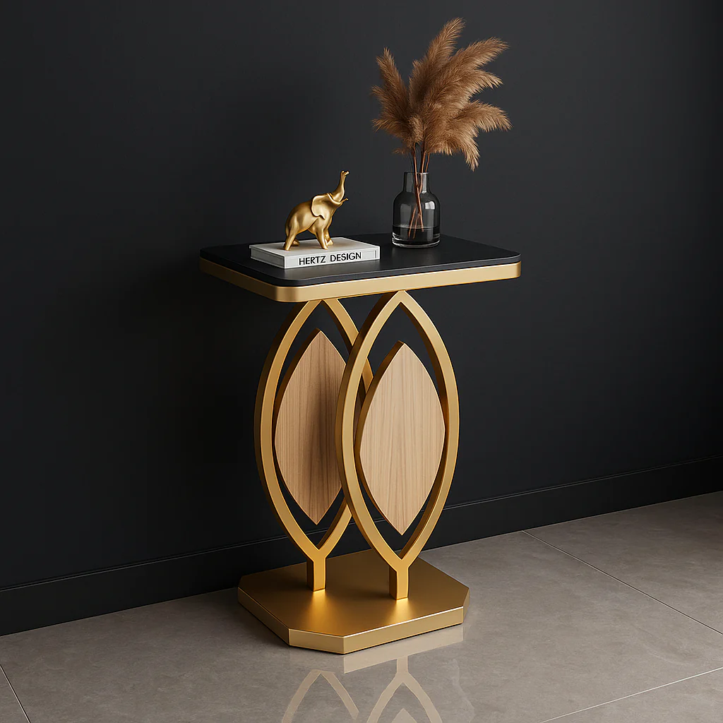 Luxury Console Table with Marble Top Modern Accent Side Table for Living Room Entryway Bedroom - Image 2