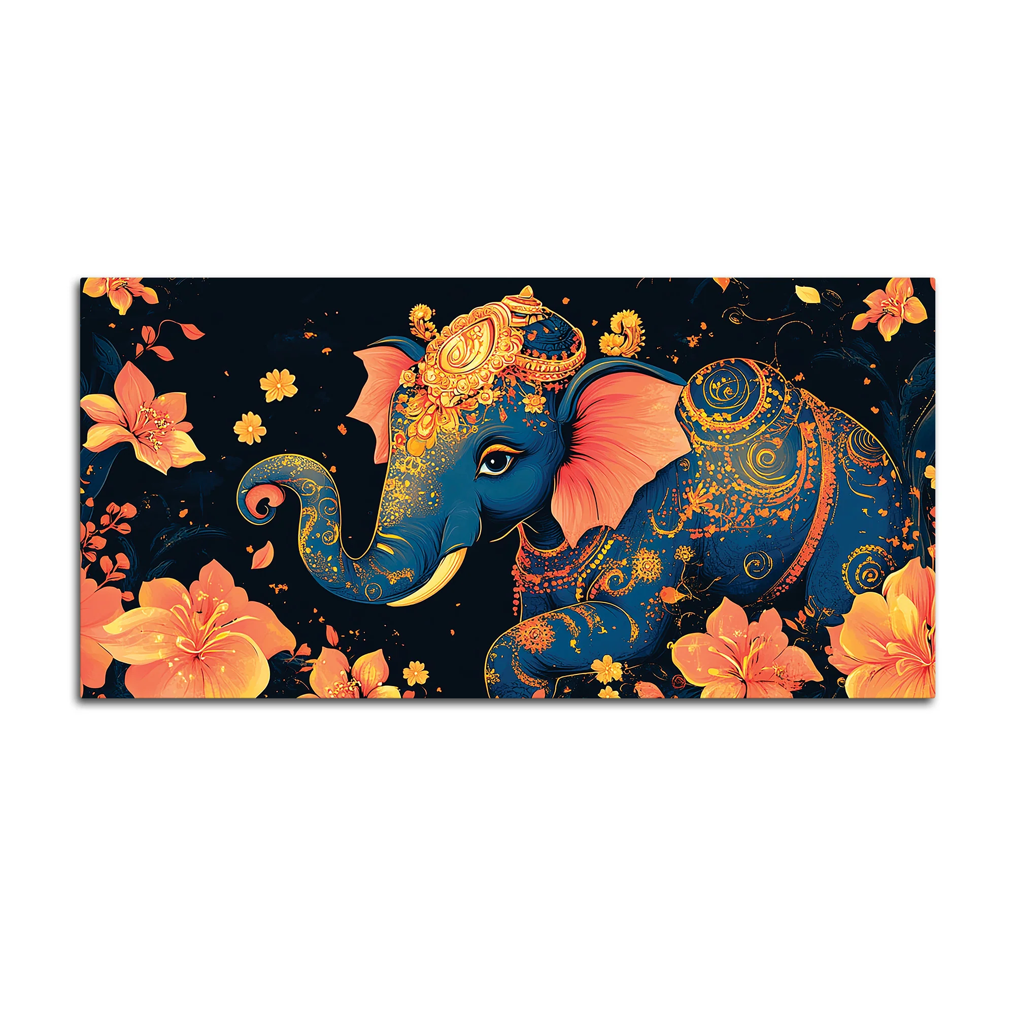 Luxury Elephant Art Premium Canvas Wall Painting - Image 7