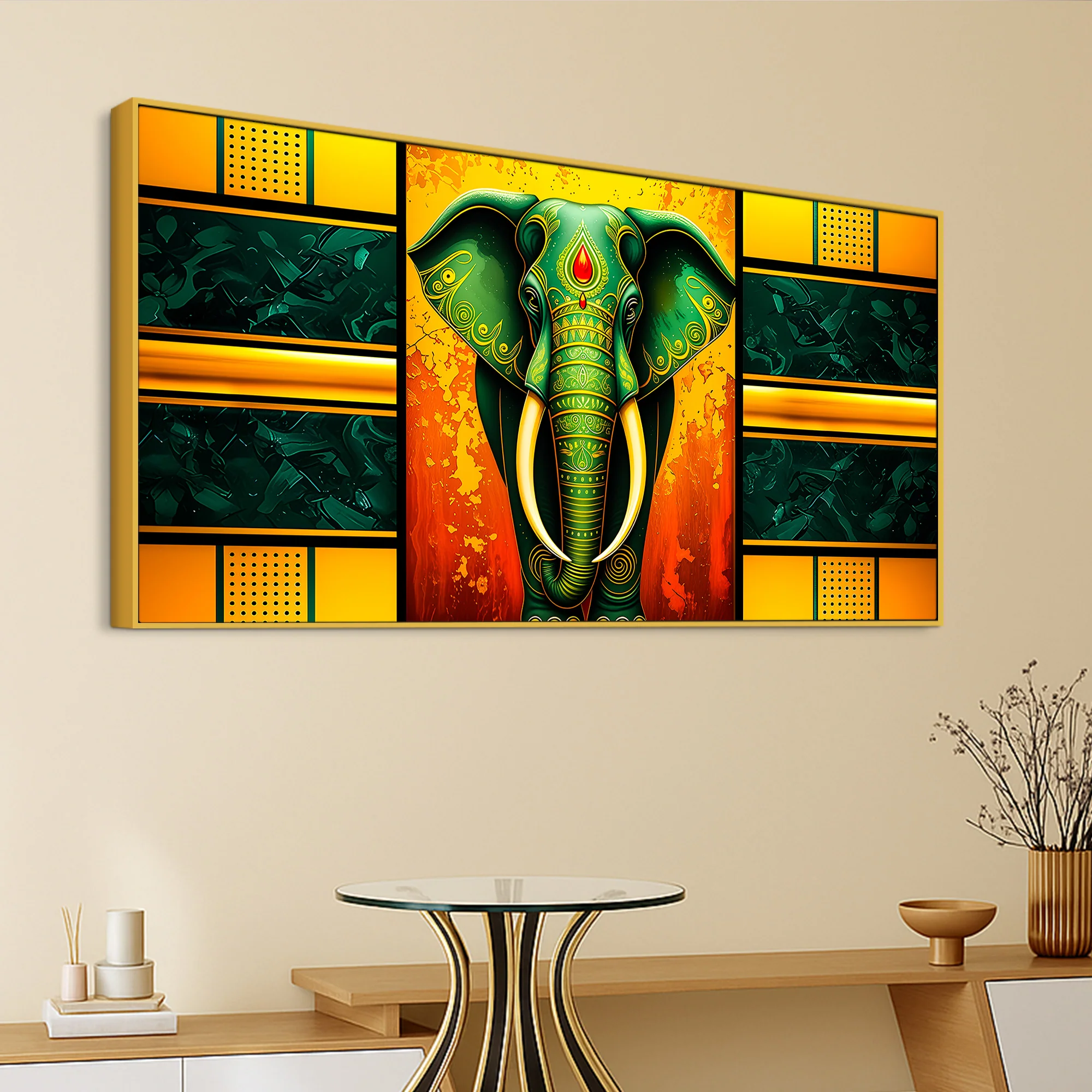 Luxury Elephant Wall Art Painting for Living Room Décor - Image 5