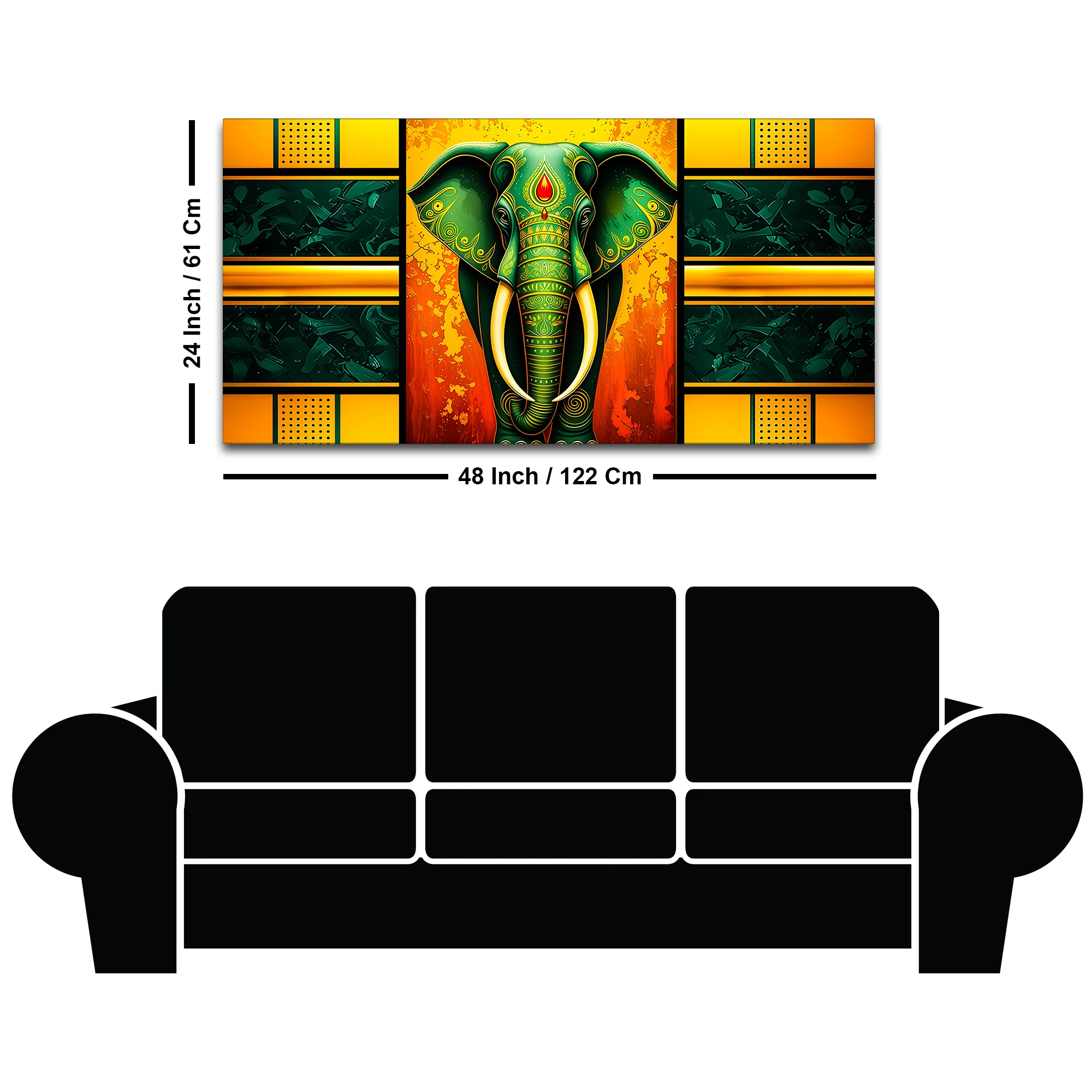 Luxury Elephant Wall Art Painting for Living Room Décor - Image 8