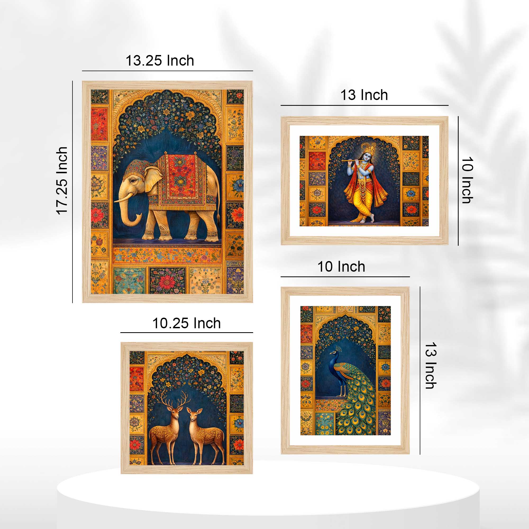 Luxury Ethnic Wall Decor Frame Set of Four - Image 5