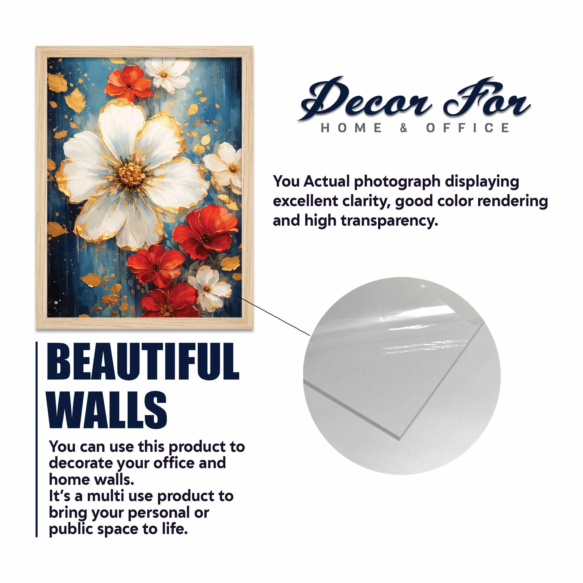 Luxury Floral Wall Frame Set of Four - Image 6