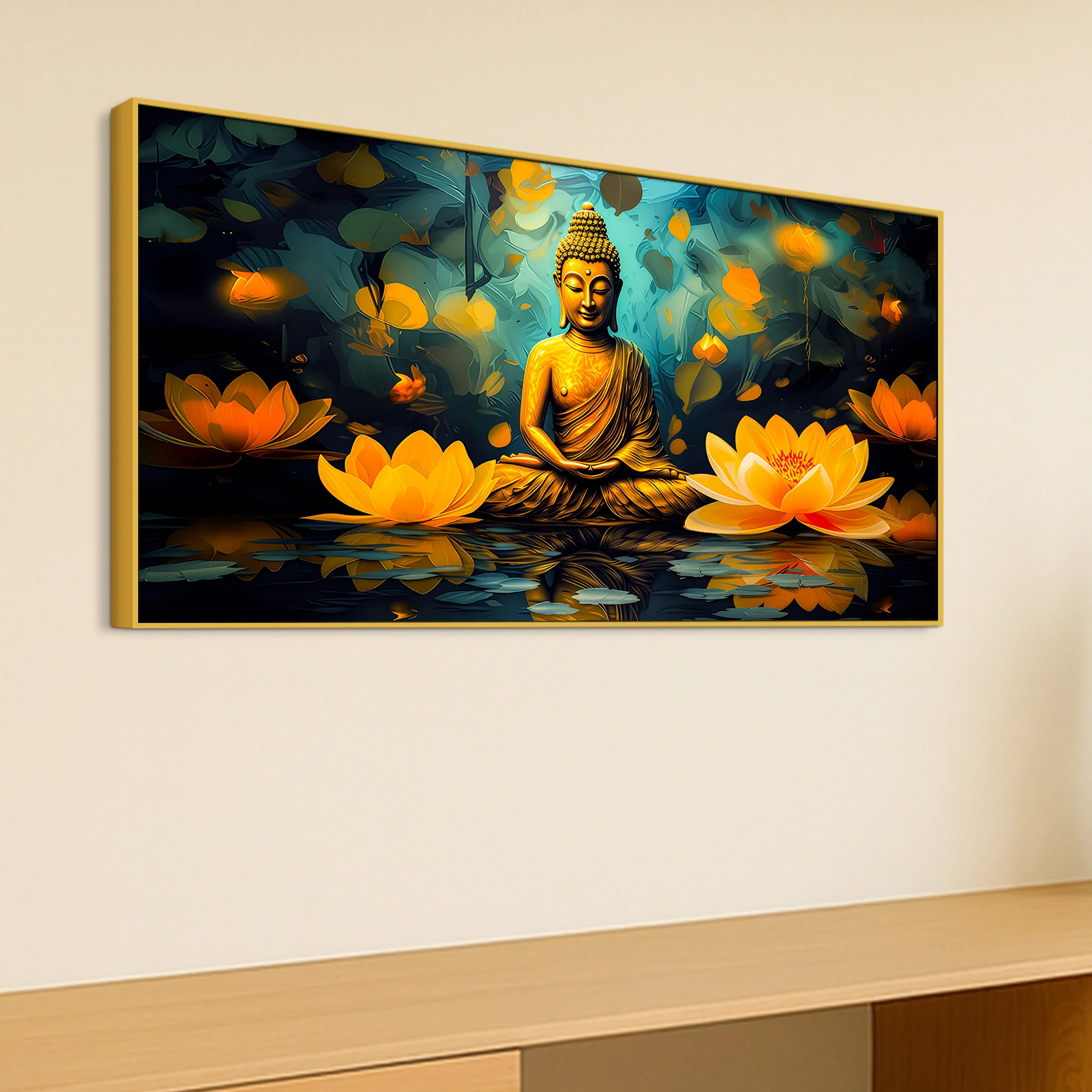 Luxury Gautam Buddha Canvas Painting for Elegant Wall Décor - Image 5