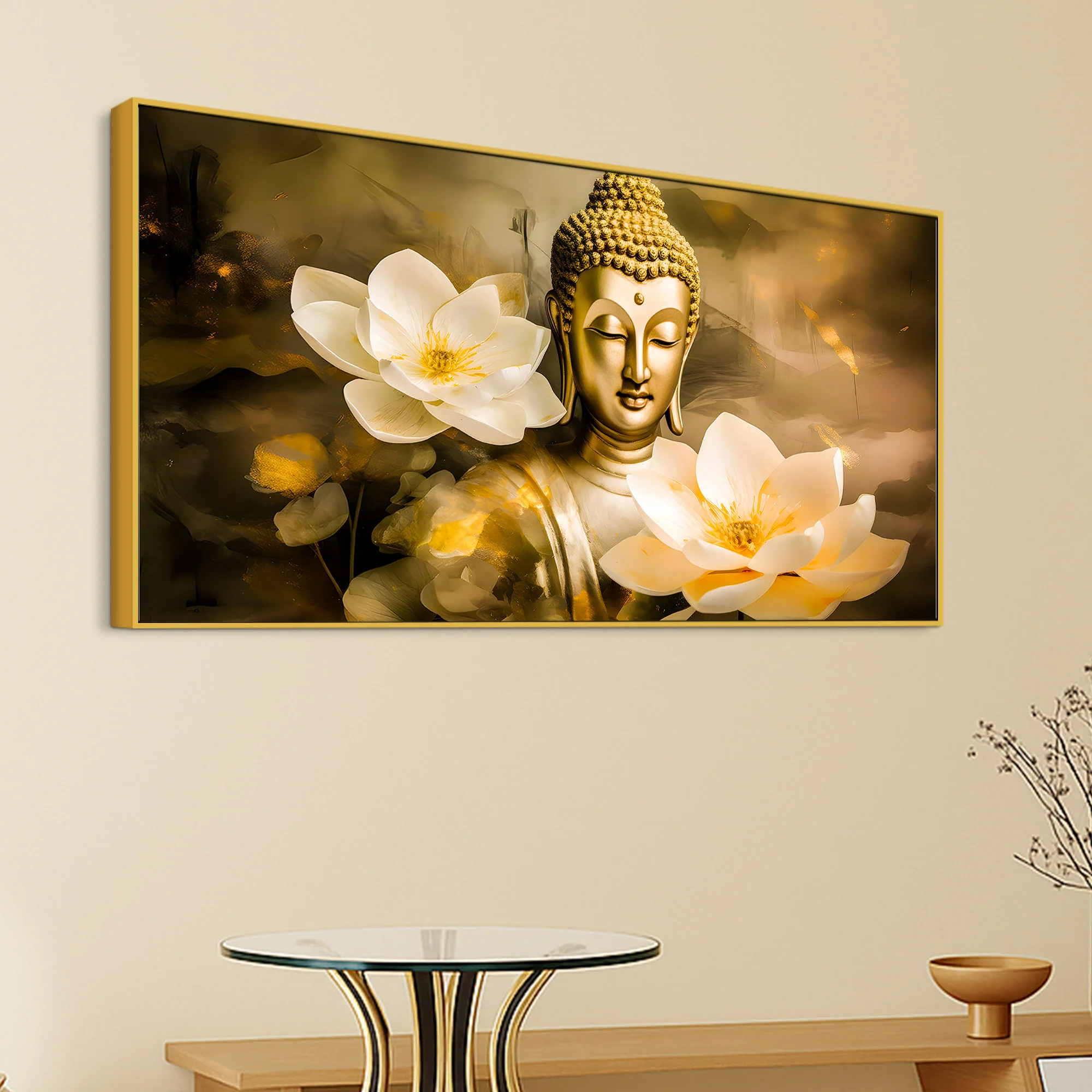 Luxury Gautam Buddha Wall Painting for Modern Living Room - Image 5