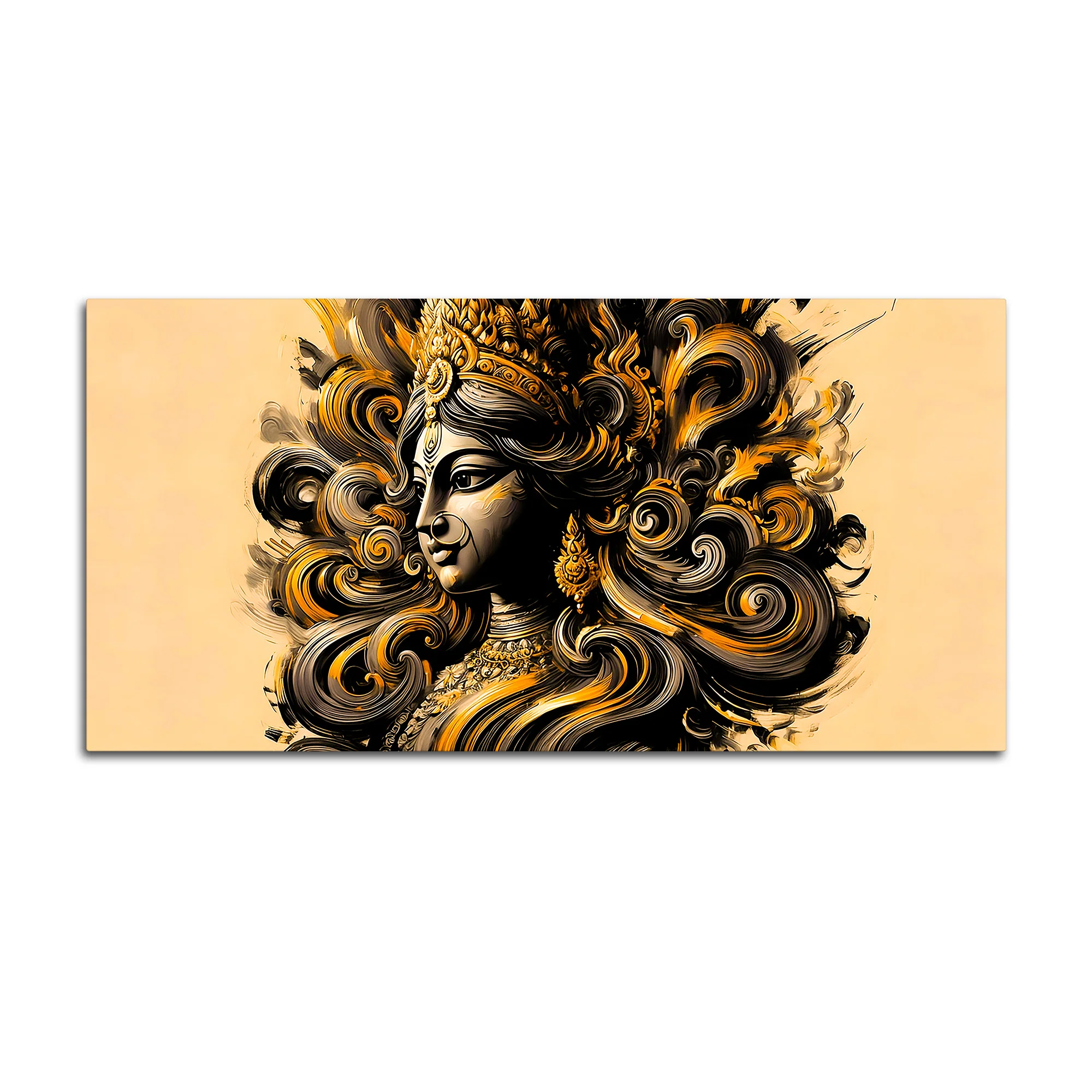 Luxury Golden Durga Wall Painting for Décor - Image 4
