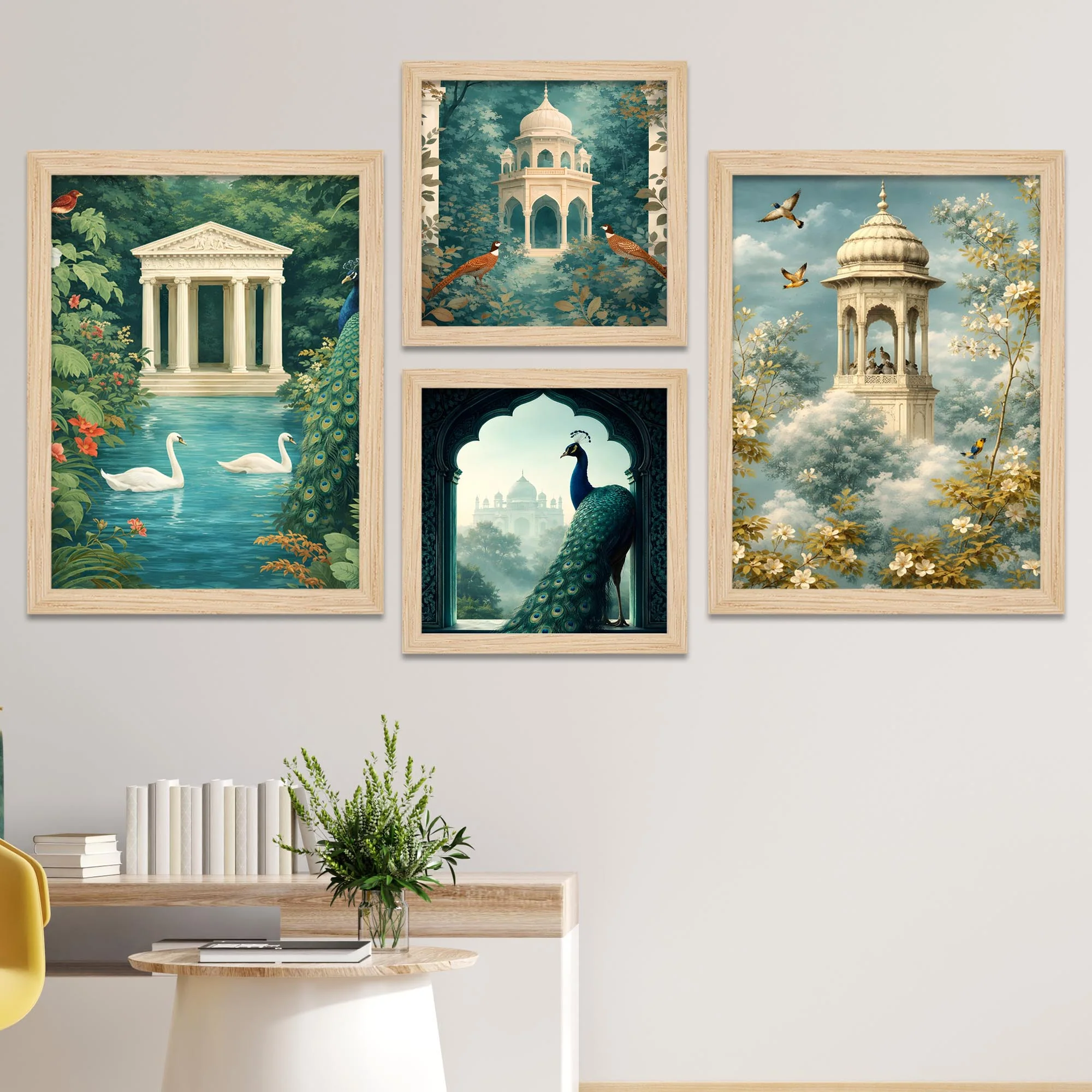 Luxury Heritage Garden Wall Art Frame Set of Four