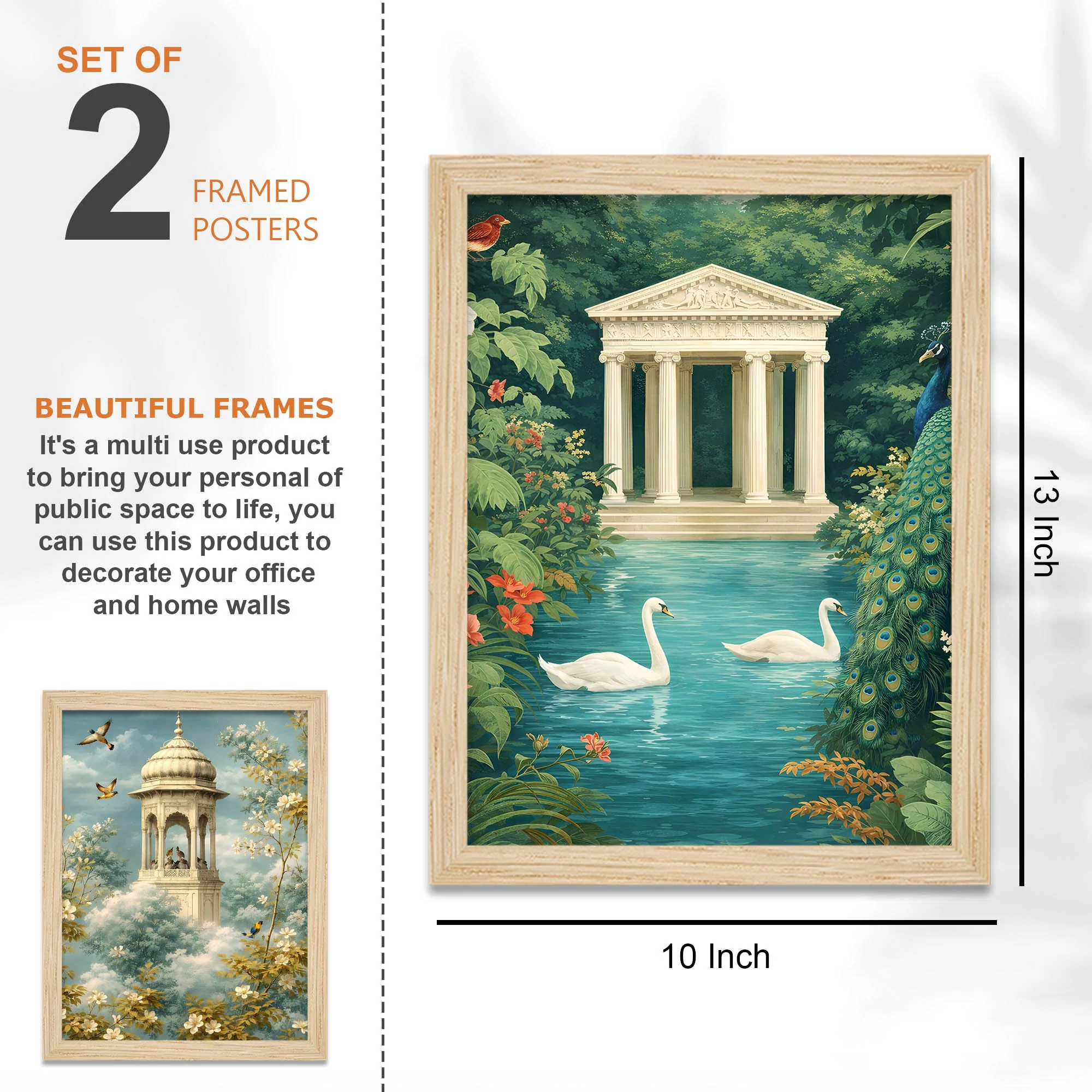 Luxury Heritage Garden Wall Art Frame Set of Four - Image 3