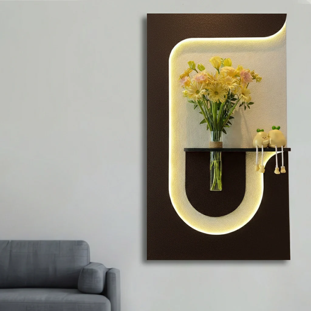 Luxury LED Wall Art Decor with Warm Backlight Design - Image 2