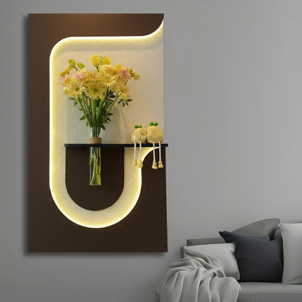 Luxury LED Wall Art Decor with Warm Backlight Design - Image 3