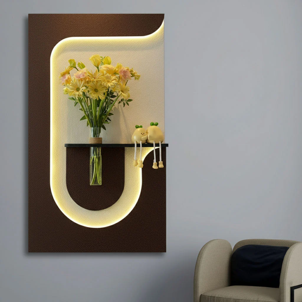 Luxury LED Wall Art Decor with Warm Backlight Design - Image 4