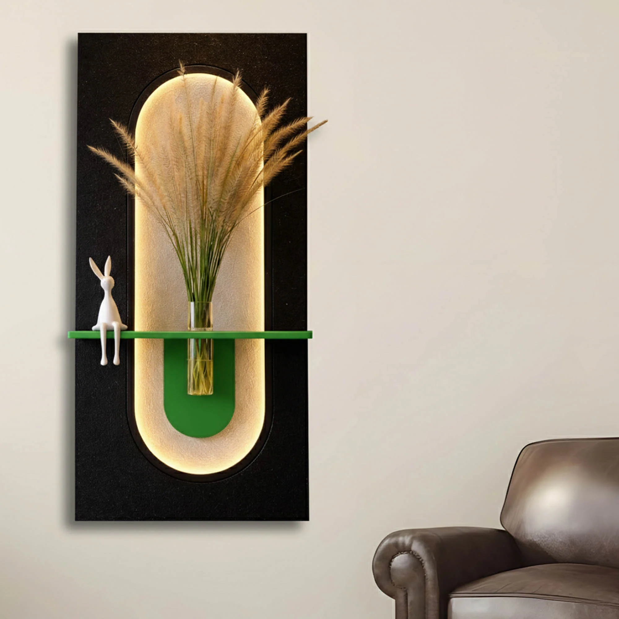 Luxury LED Wall Hanging Art with Soft Glow Lighting - Image 5