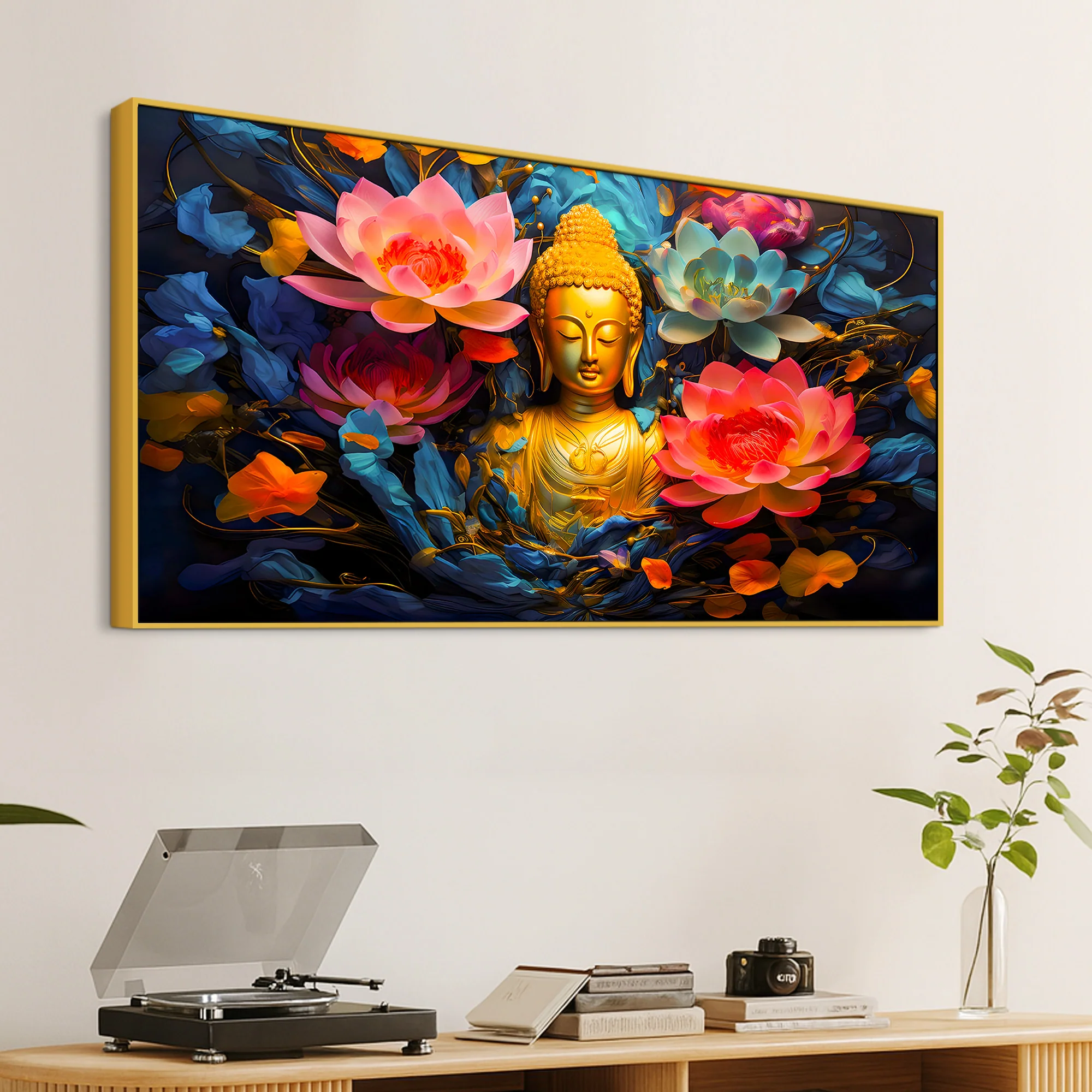 Luxury Lord Buddha Wall Painting for Bedroom & Living Room - Image 5