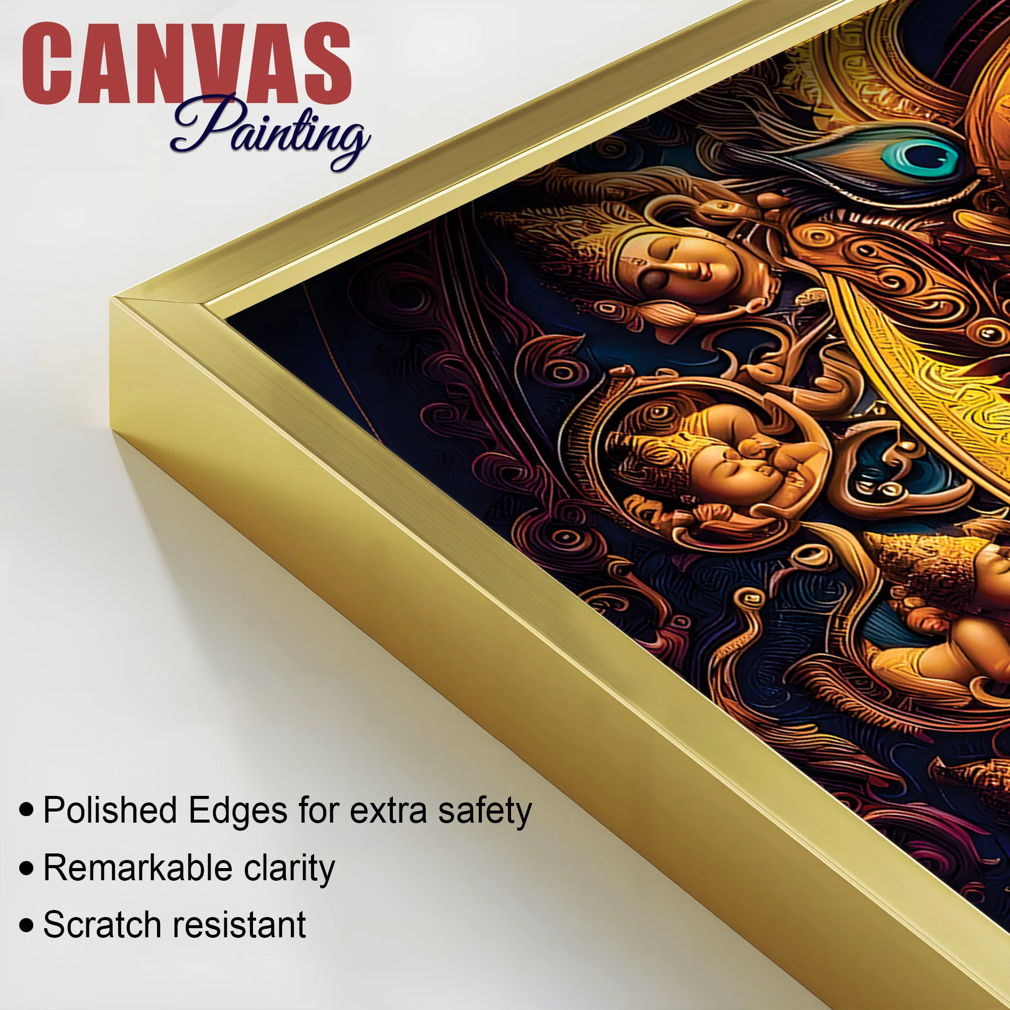 Luxury Radha Krishna Painting Traditional Wall Art - Image 6