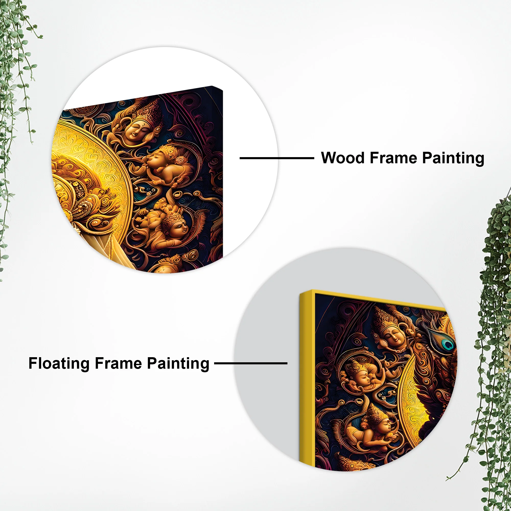 Luxury Radha Krishna Painting Traditional Wall Art - Image 7
