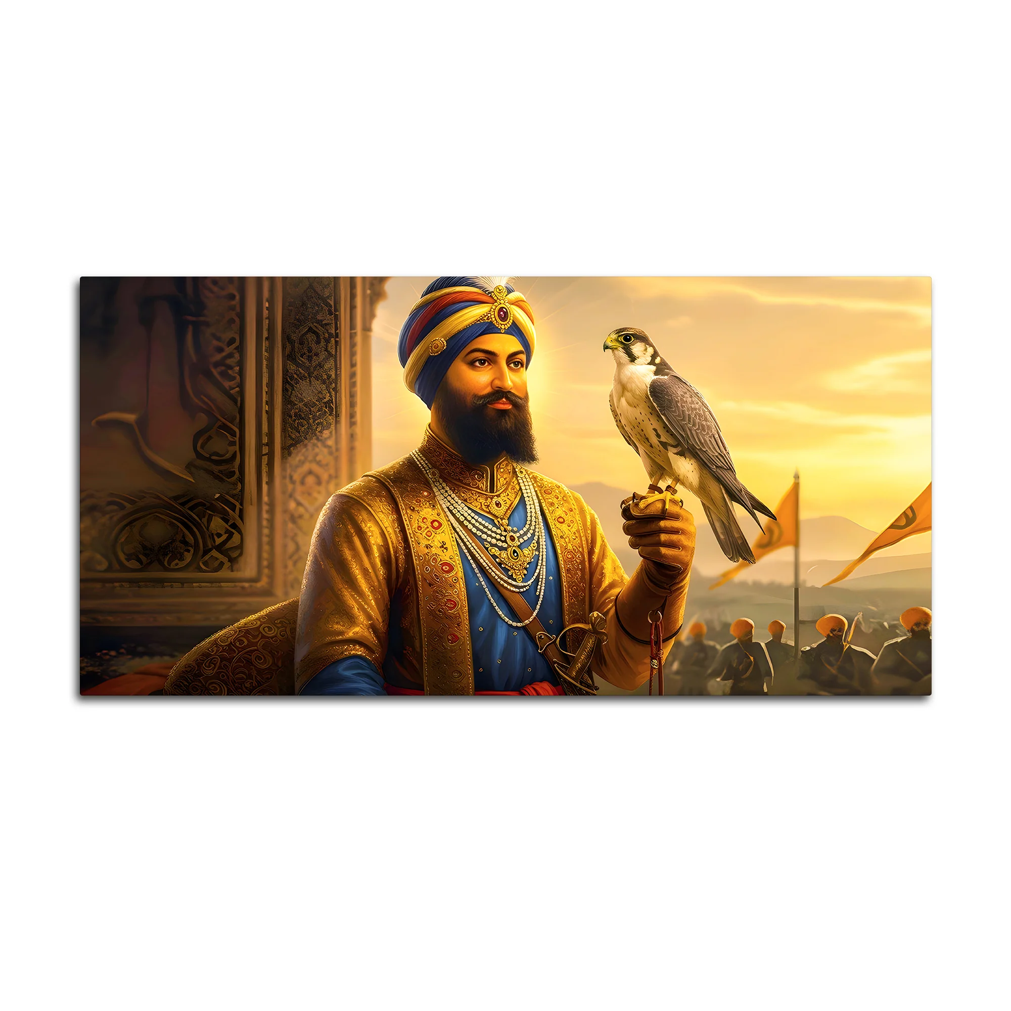 Luxury Sikh Guru Spiritual Canvas Painting for Home & Office - Image 4