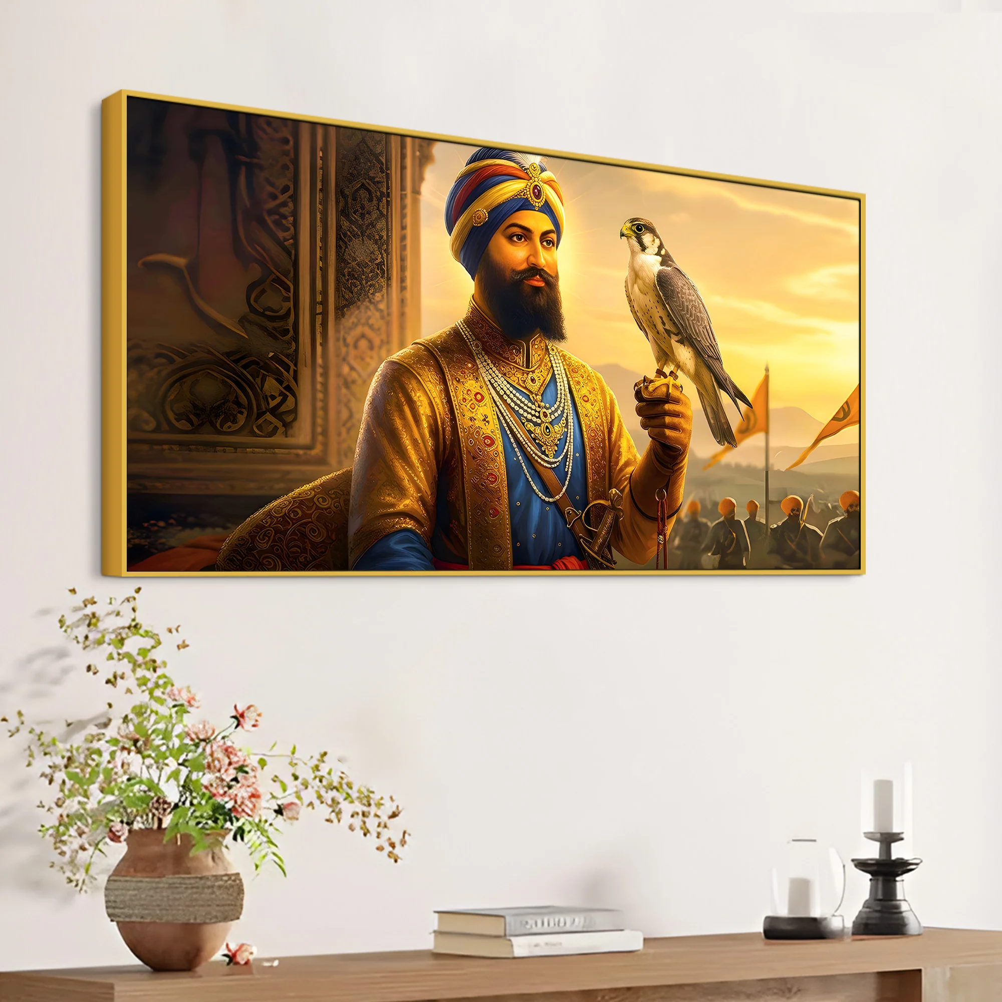 Luxury Sikh Guru Spiritual Canvas Painting for Home & Office - Image 5