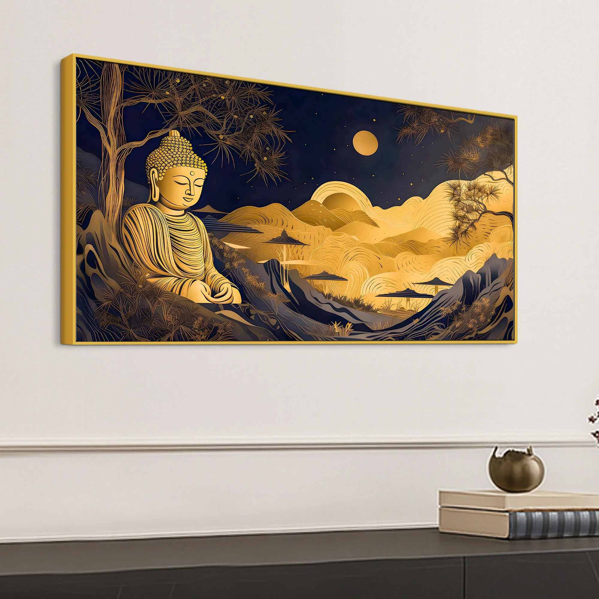 Luxury Spiritual Buddha Wall Canvas Painting for Modern Home - Image 5