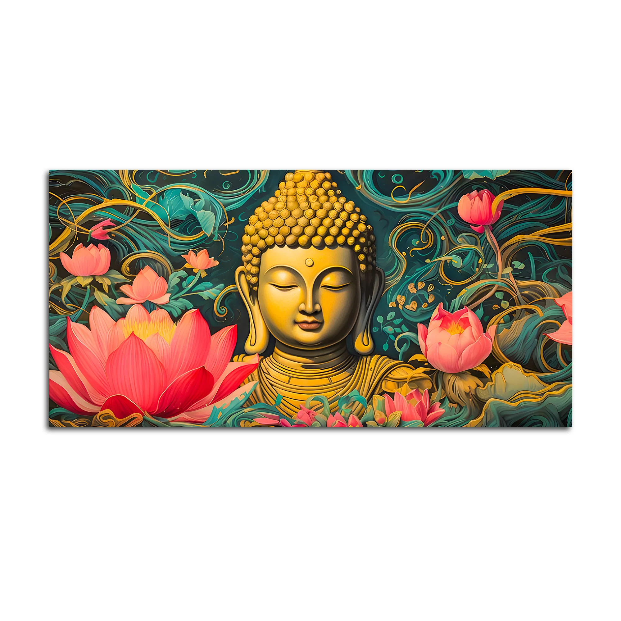 Luxury Spiritual Buddha Wall Painting for Home & Living Room - Image 4