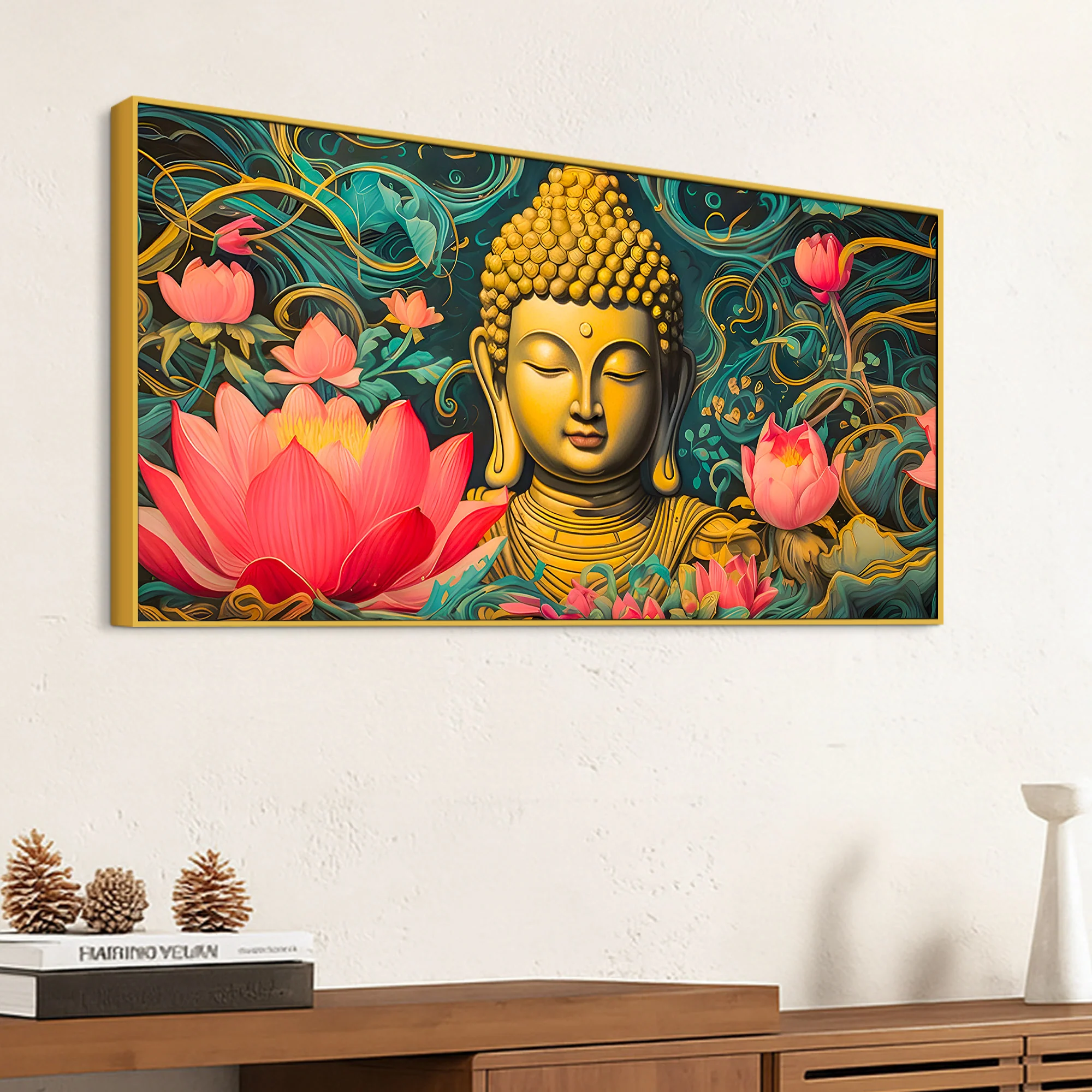 Luxury Spiritual Buddha Wall Painting for Home & Living Room - Image 5