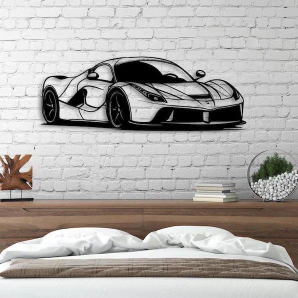 Luxury Sports Car Metal Wall Art for Modern Home Décor - Image 4
