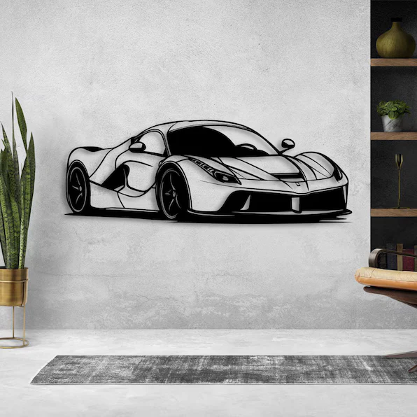 Luxury Sports Car Metal Wall Art for Modern Home Décor - Image 8