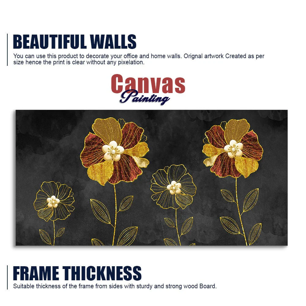 Luxury Style Flower Premium Wall Painting - Image 6