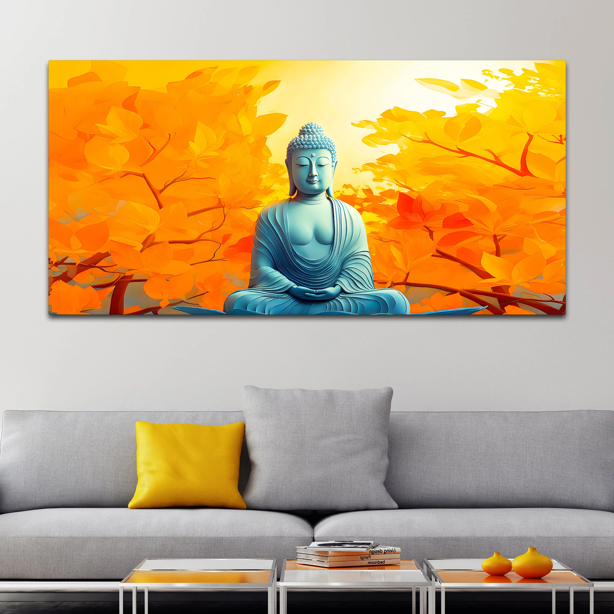 Luxury Stylish Buddha Wall Painting - Image 3
