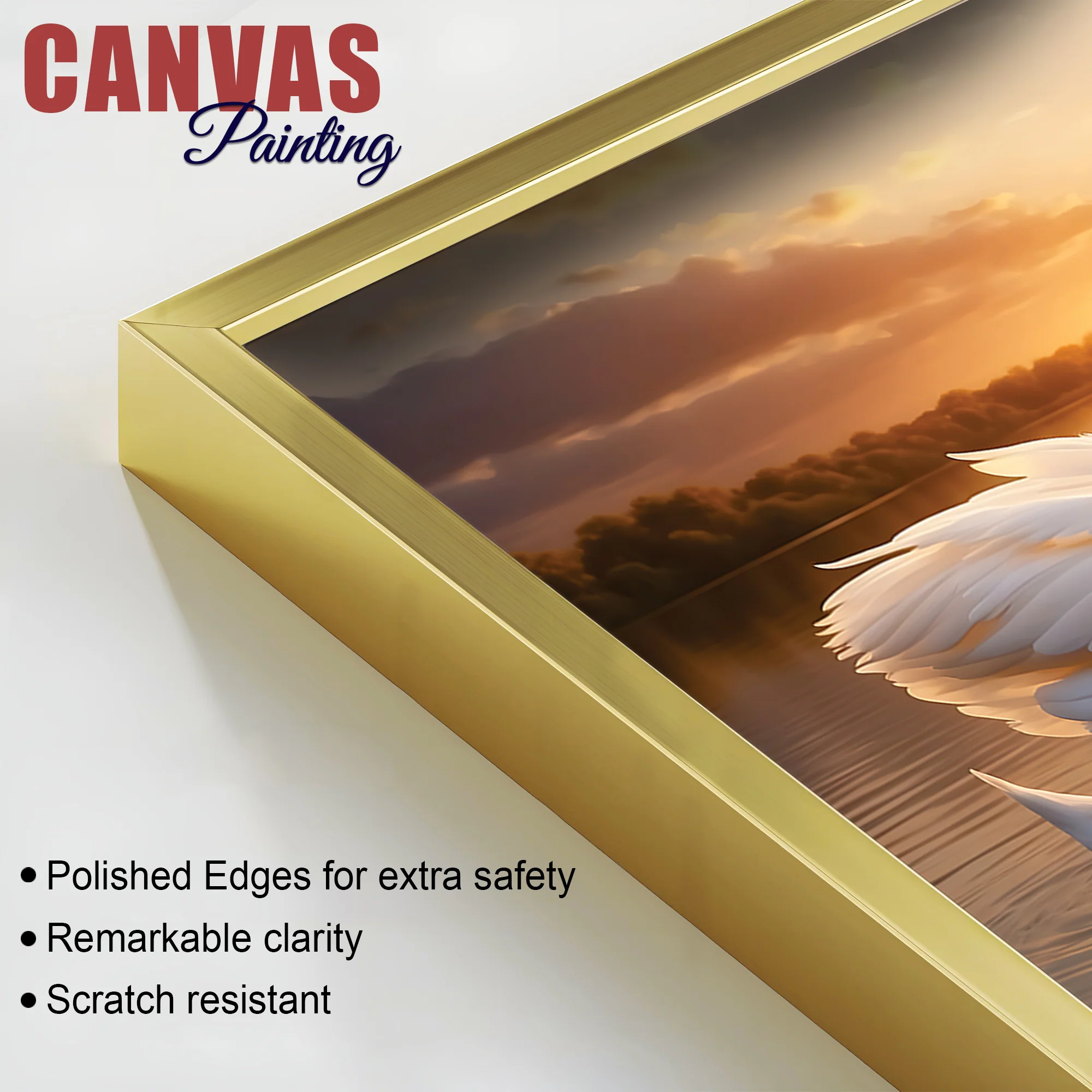 Luxury Swan Couple Wall Art Painting for Romantic Interiors - Image 6