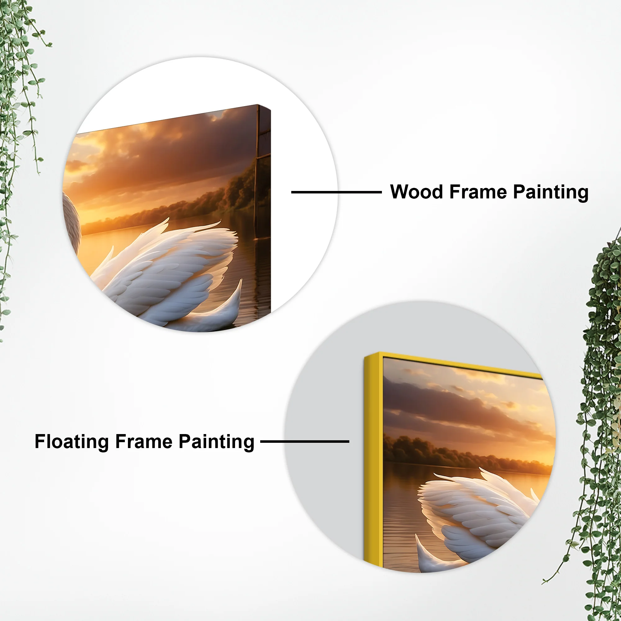 Luxury Swan Couple Wall Art Painting for Romantic Interiors - Image 7