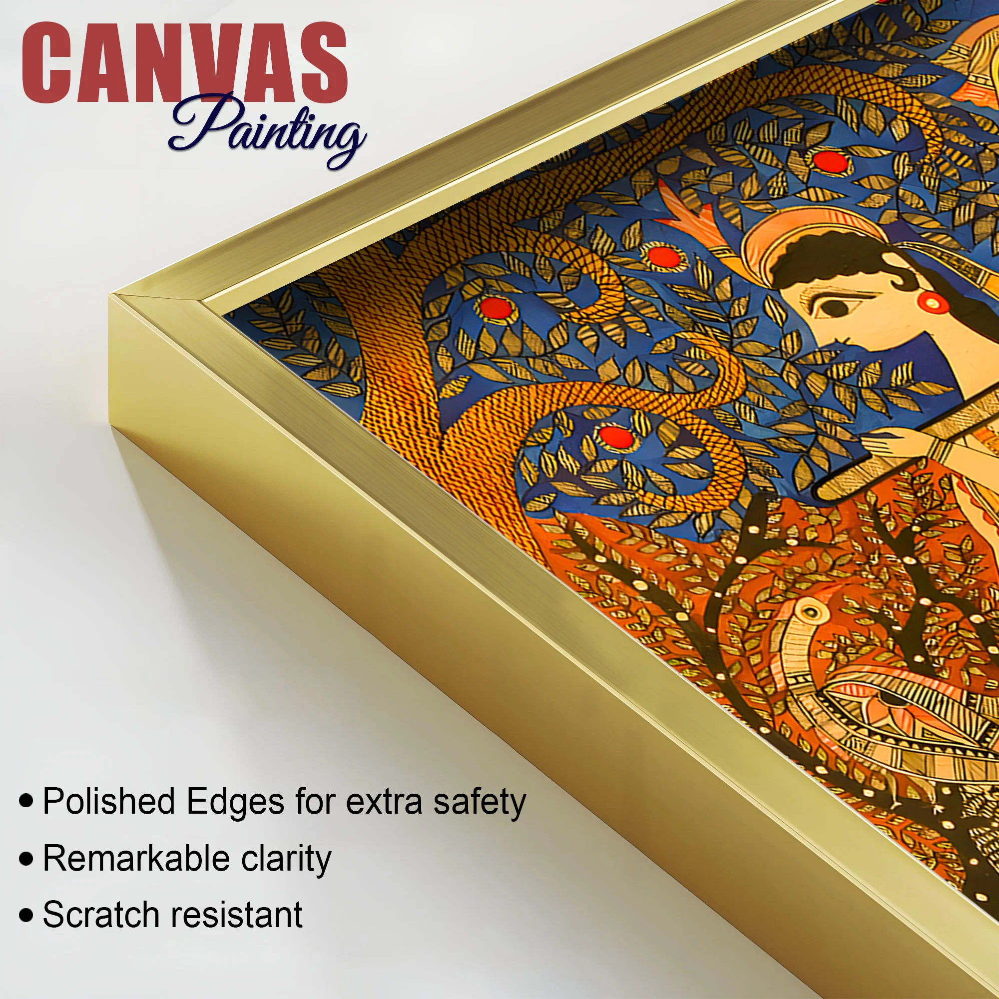 Madhubani Cultural Scene Painting | Premium Ethnic Home Decor - Image 6