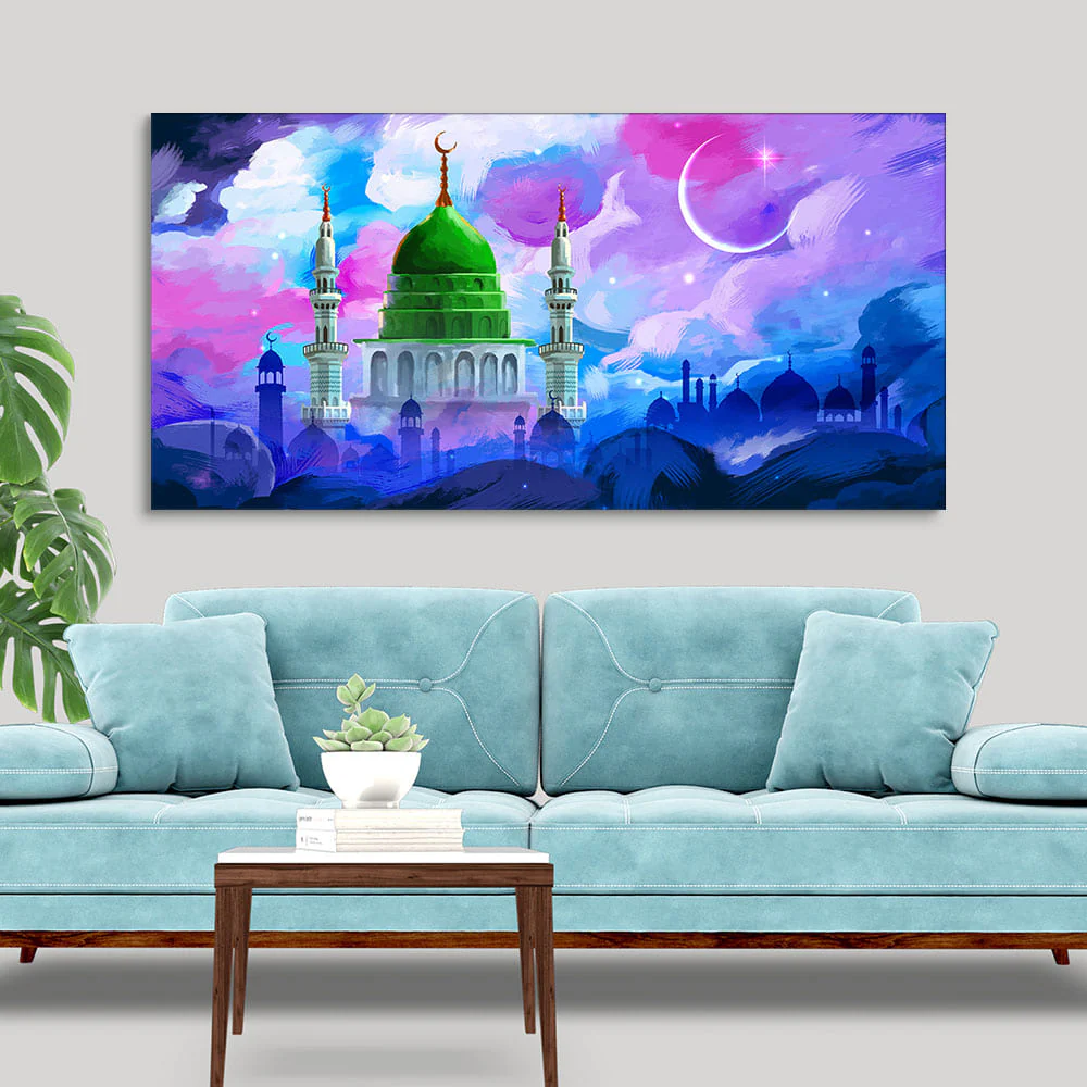 Madina Masjid Islamic Canvas Wall Painting - Image 2