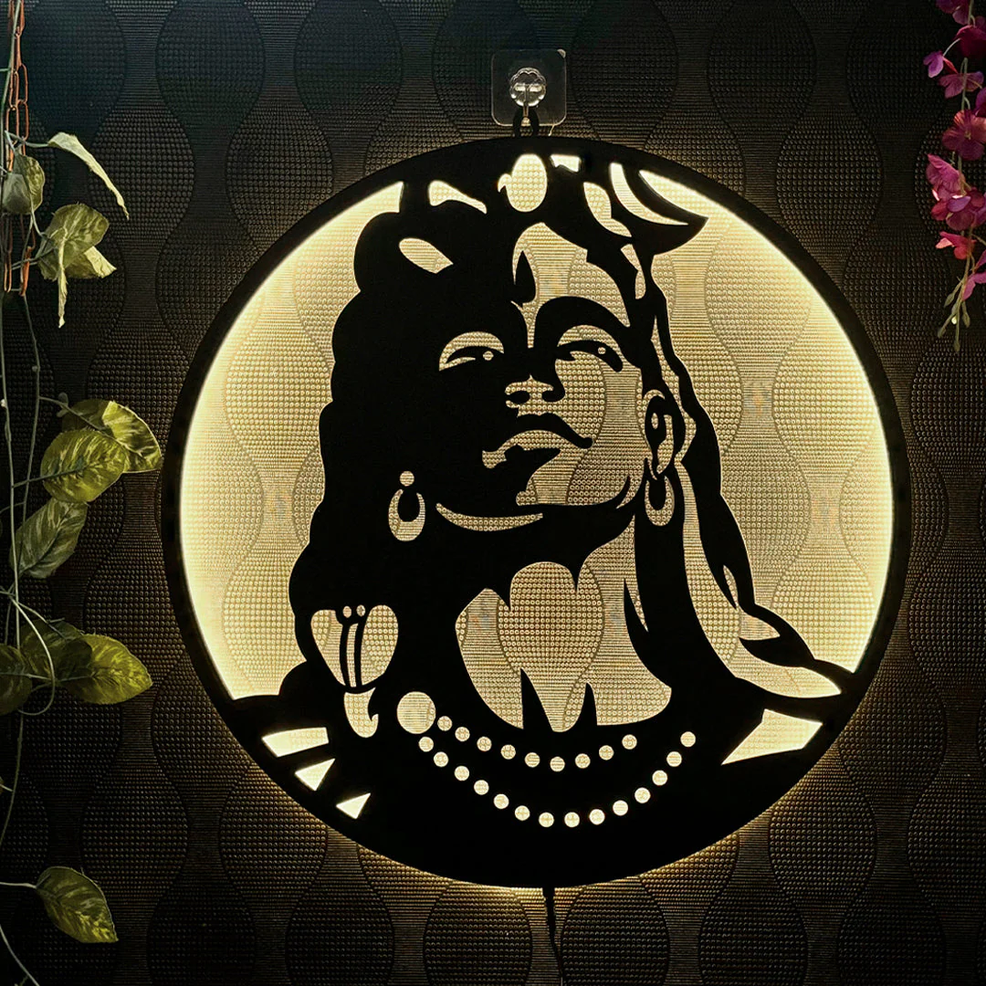 Mahadev Shiva Face LED Wall Frame for Living Room Wall Decor - Image 2