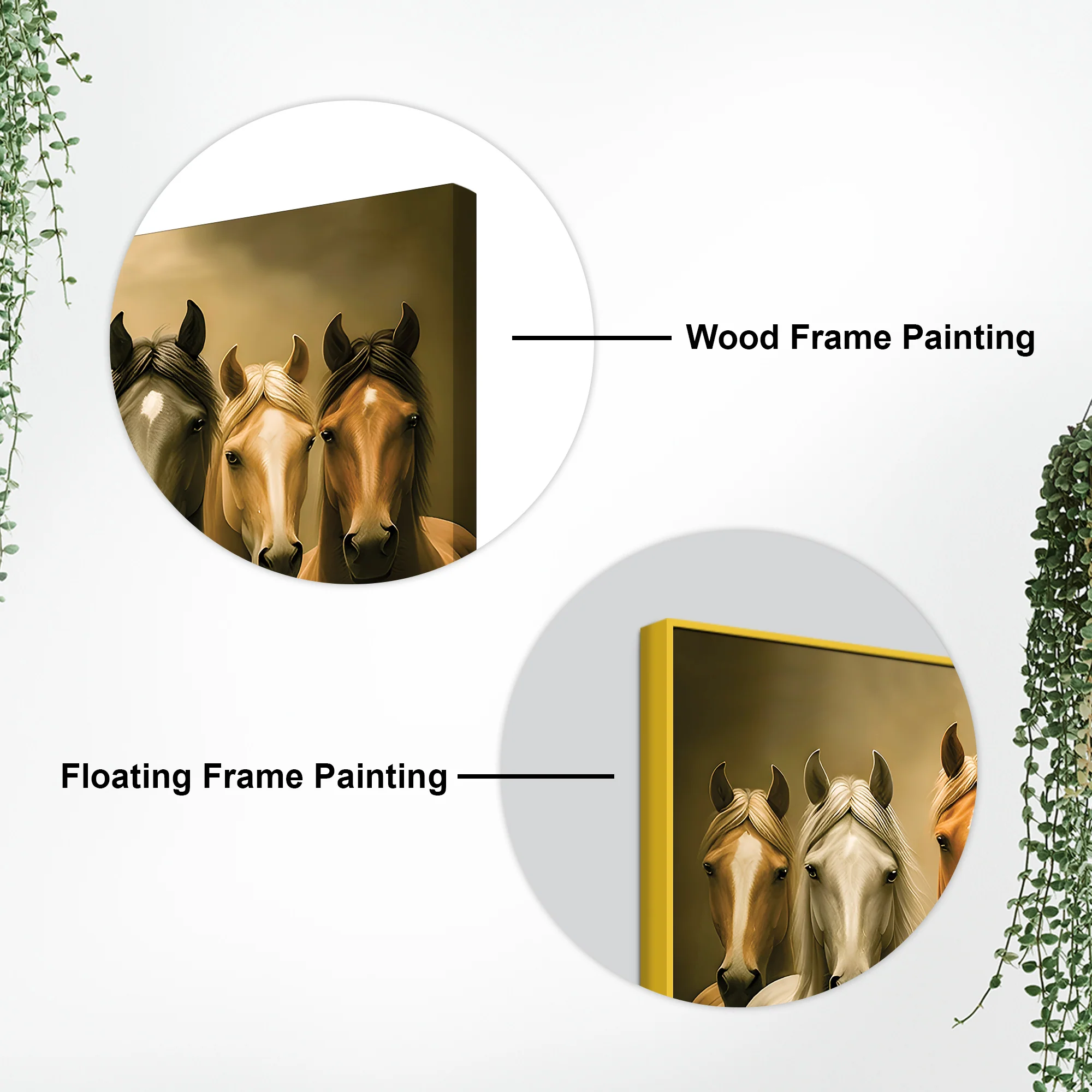 Majestic Horse Herd Standing Premium Wall Painting - Image 5