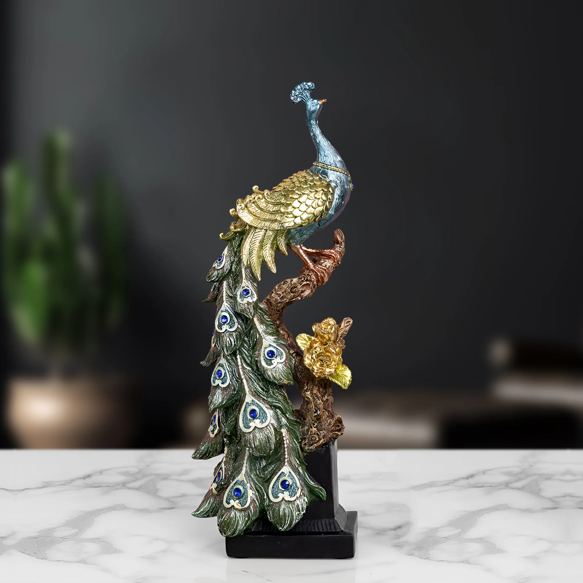 Majestic Peacock Showpiece - Image 2