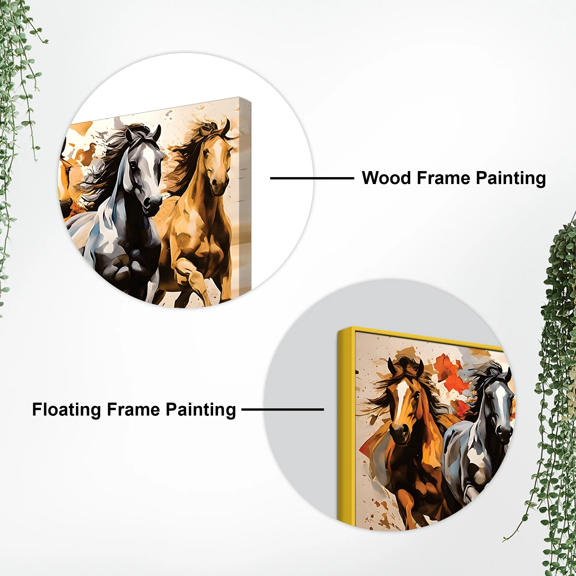 Majestic Seven Horses Water Color Art Premium Wall Painting - Image 5