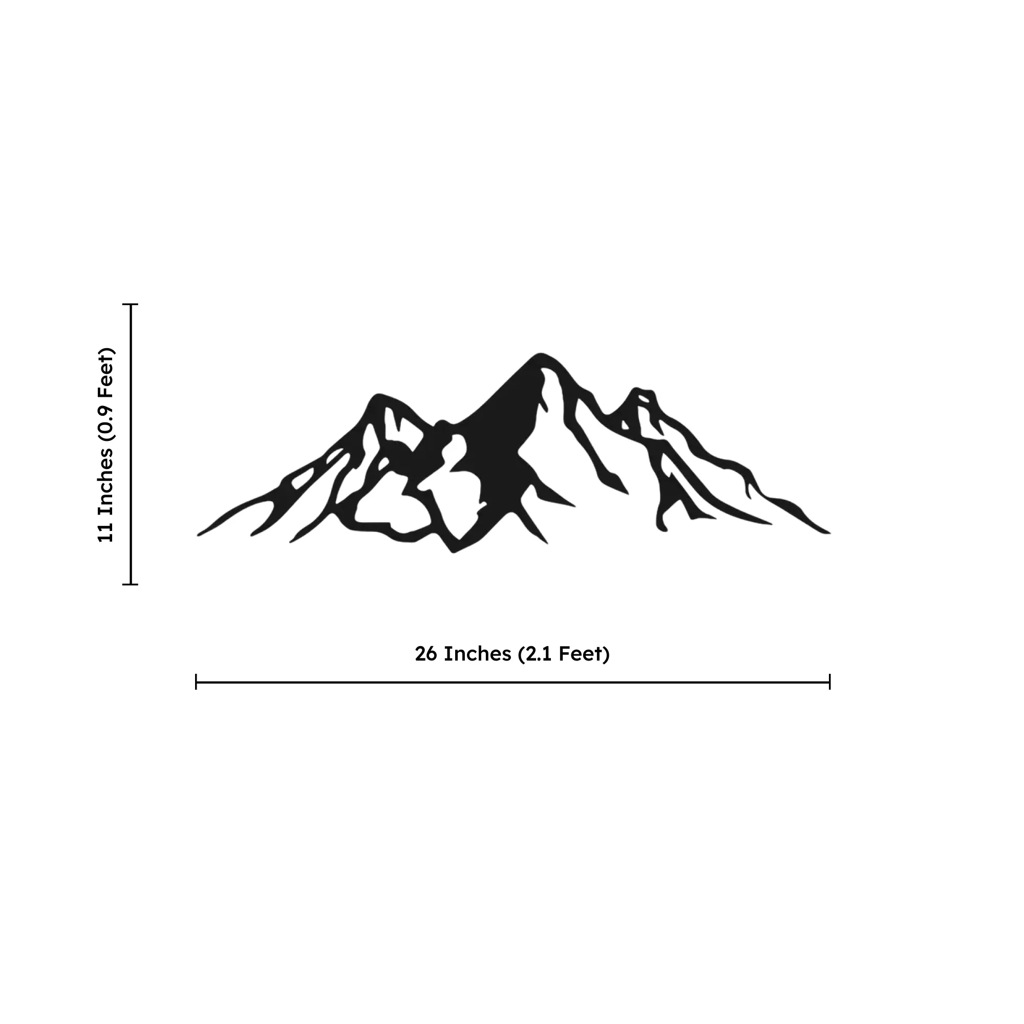 Majestic Snow Mountain Range Metal Art Wall Decor - Image 4