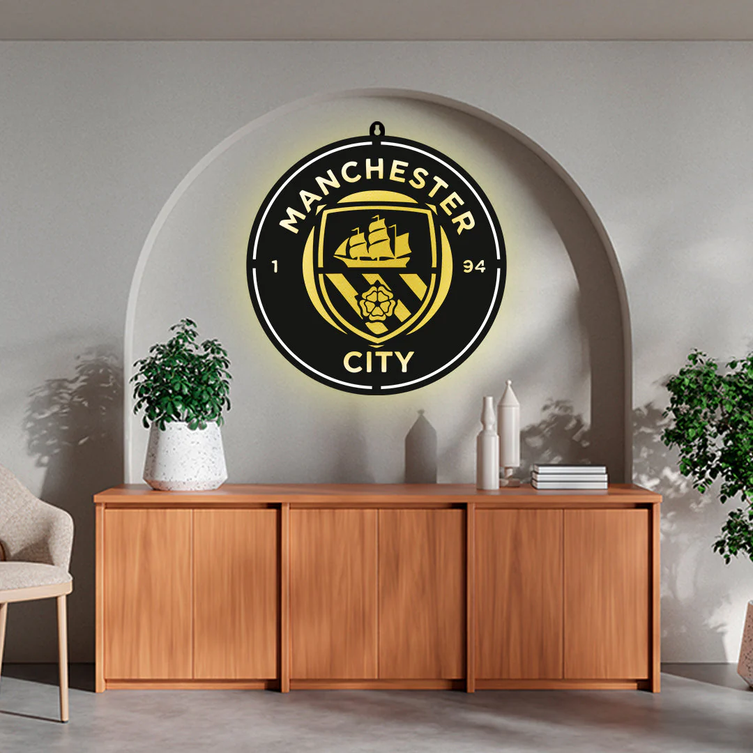 Manchester City LED Wall Art Frame for Sports Lovers Wall Decor - Image 2
